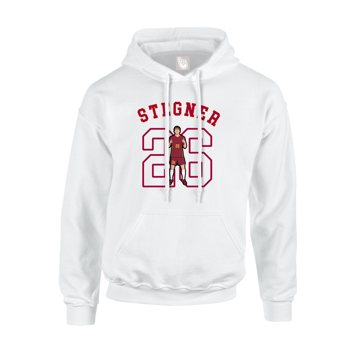 Youth Hoodie — Shirsey Arch in White
