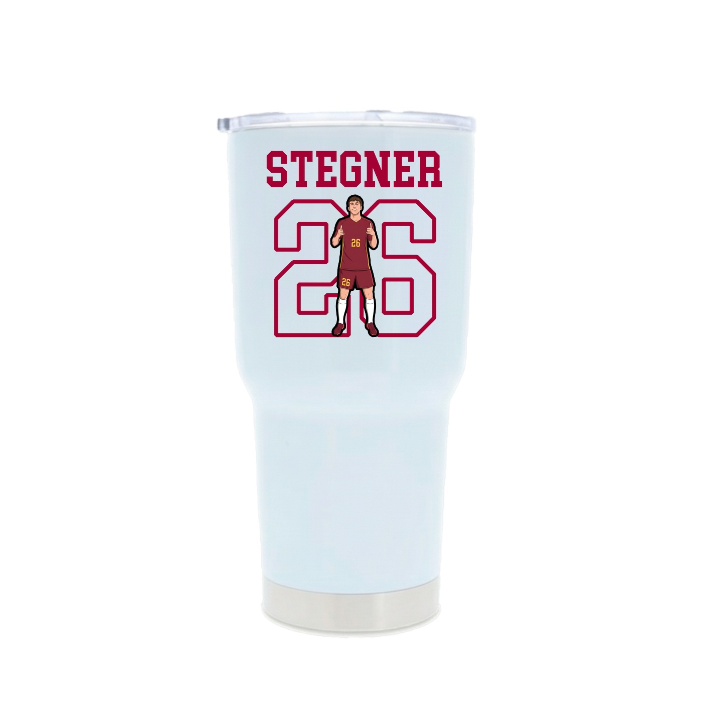 30oz Stainless Steel Tumbler — Shirsey in White