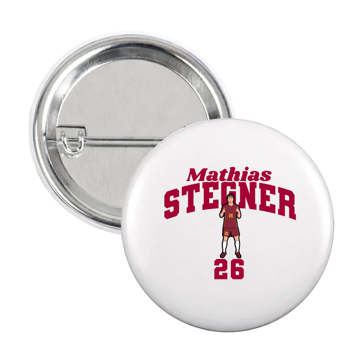 Game Day Button — Signature Arch in White