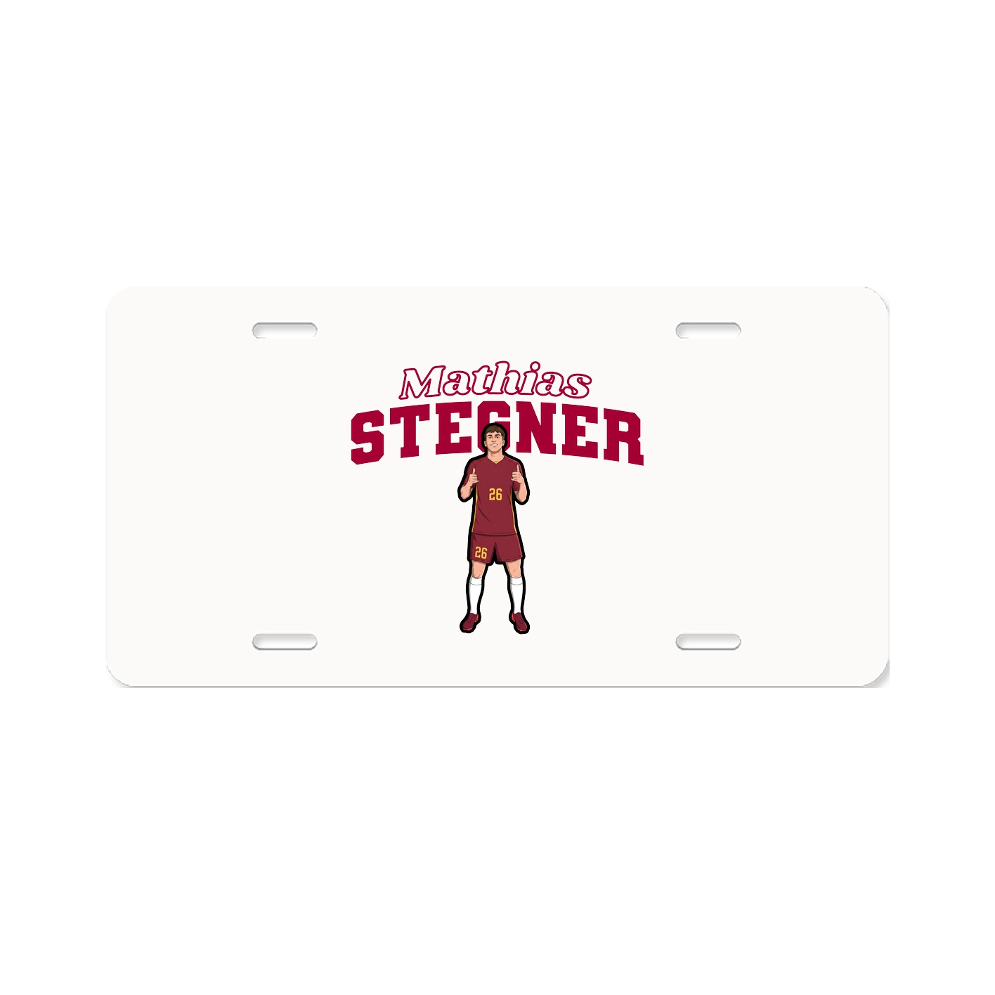 License Plate — Name Arch in Classic