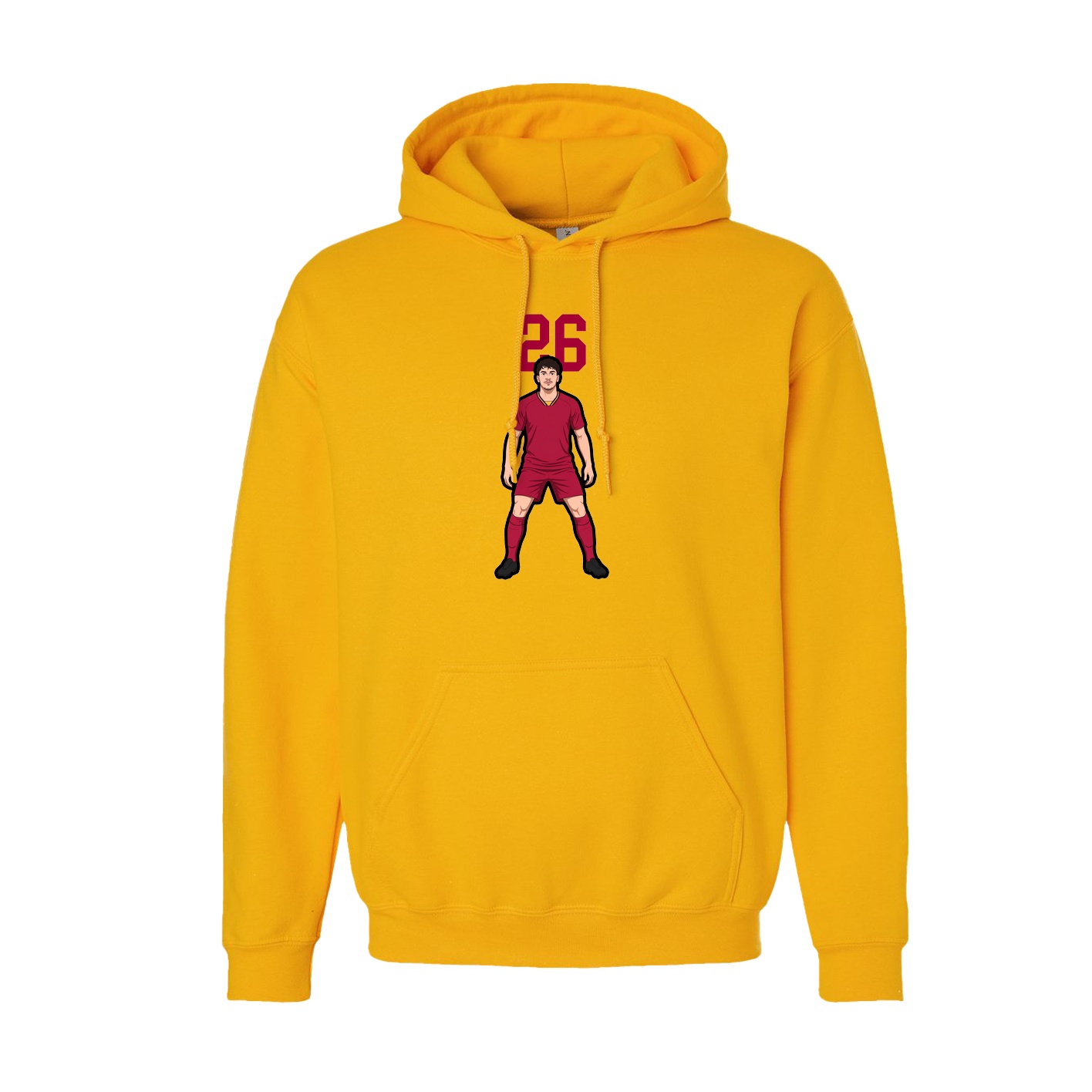 Youth Hoodie — Number Top in Gold