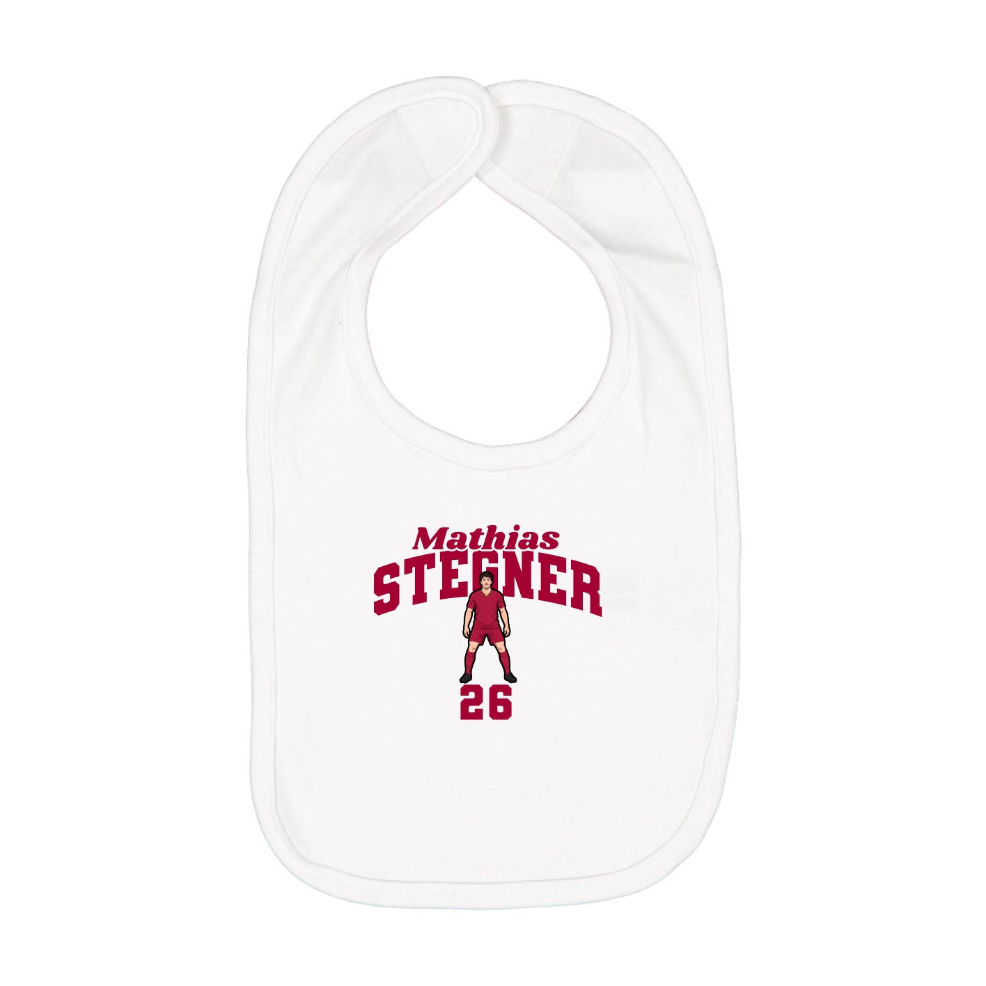 Infant Bib — Signature Arch in White