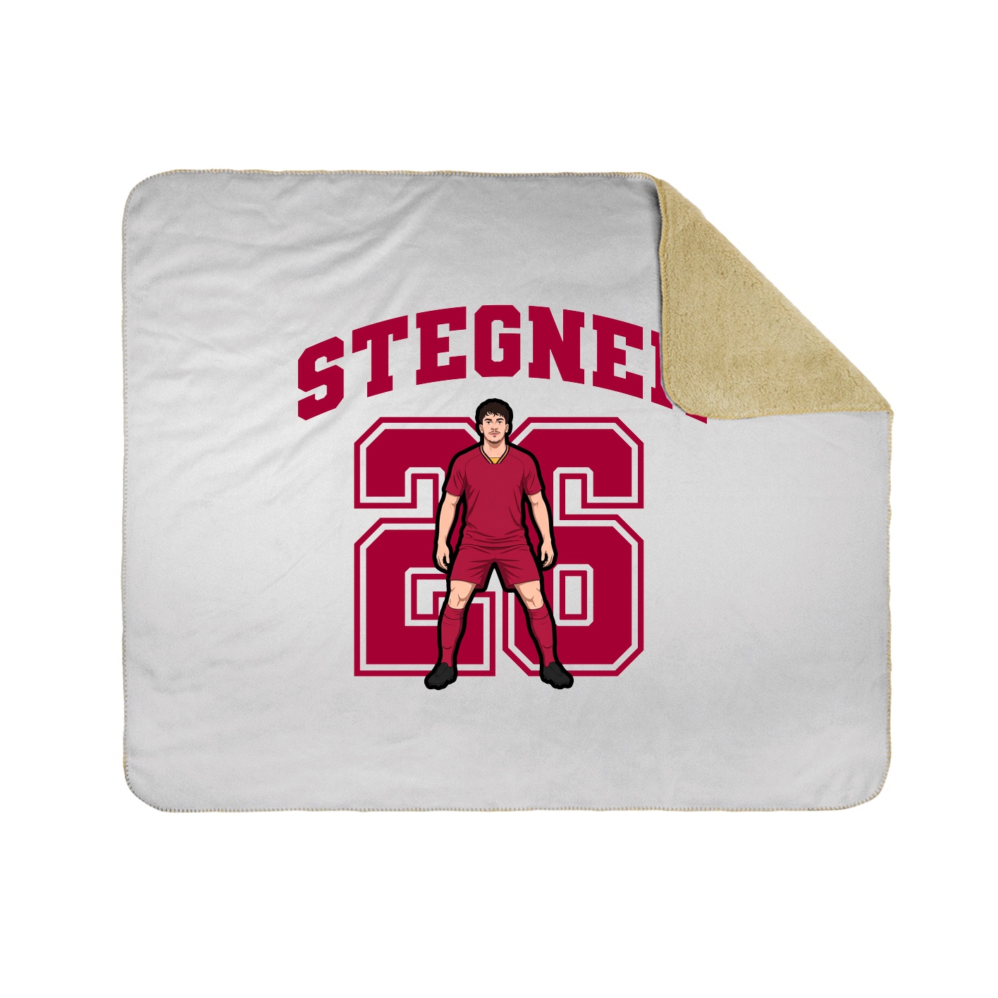 Throw Blanket — Number in White