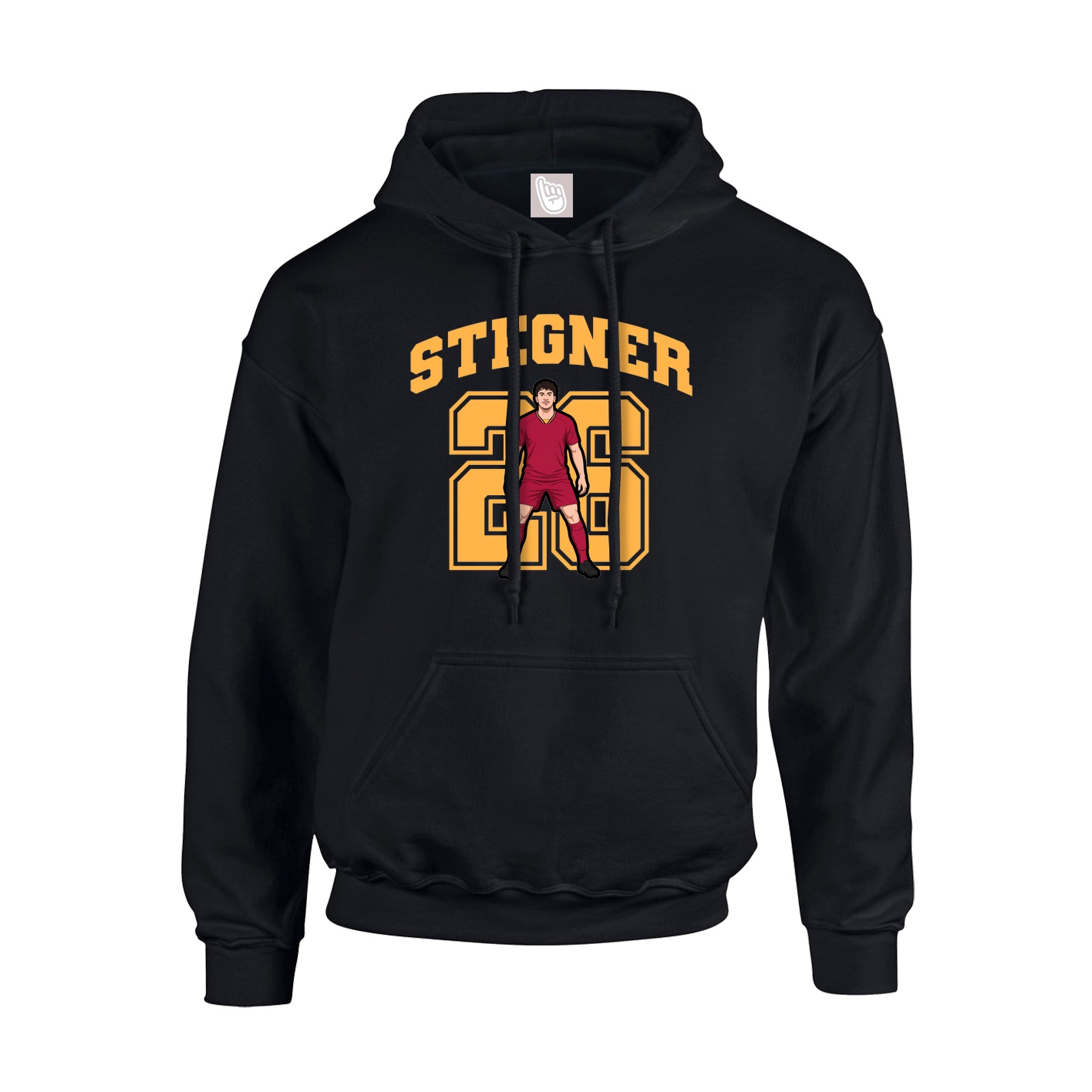 Youth Hoodie — Number in Black