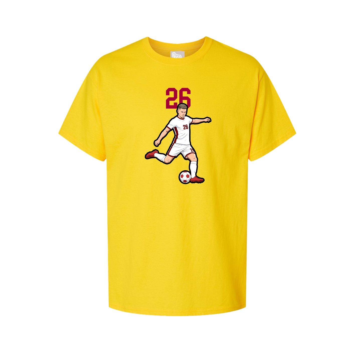 Youth Tee — Number Top in Gold