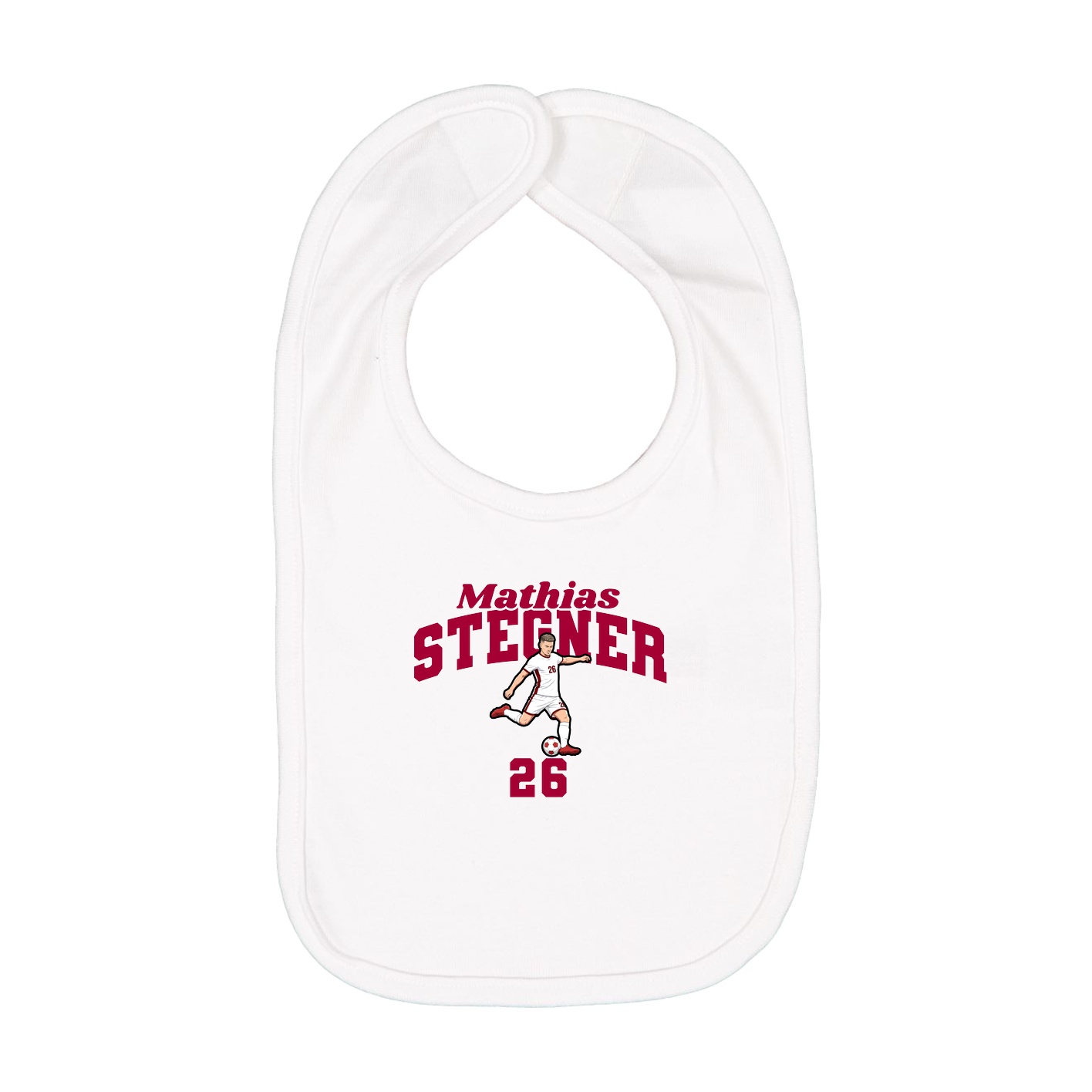 Infant Bib — Signature Arch in White