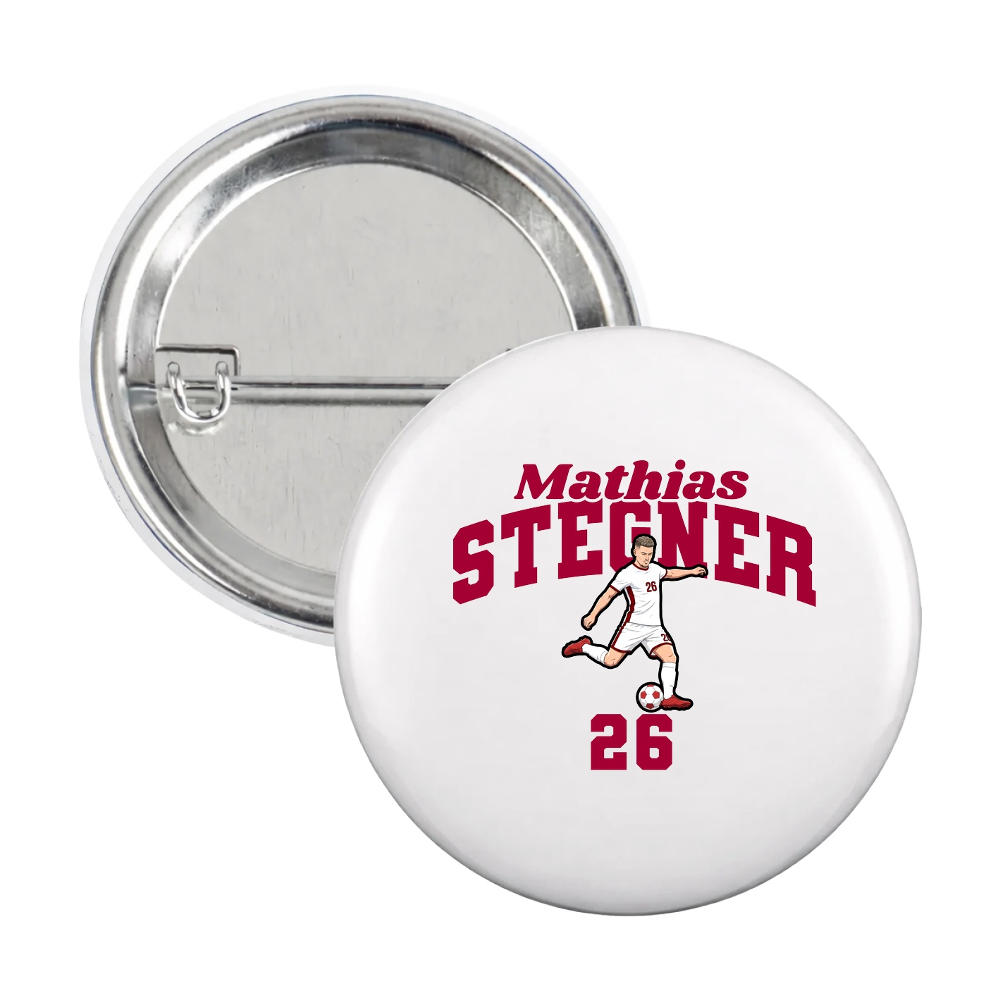 Game Day Button — Signature Arch in White