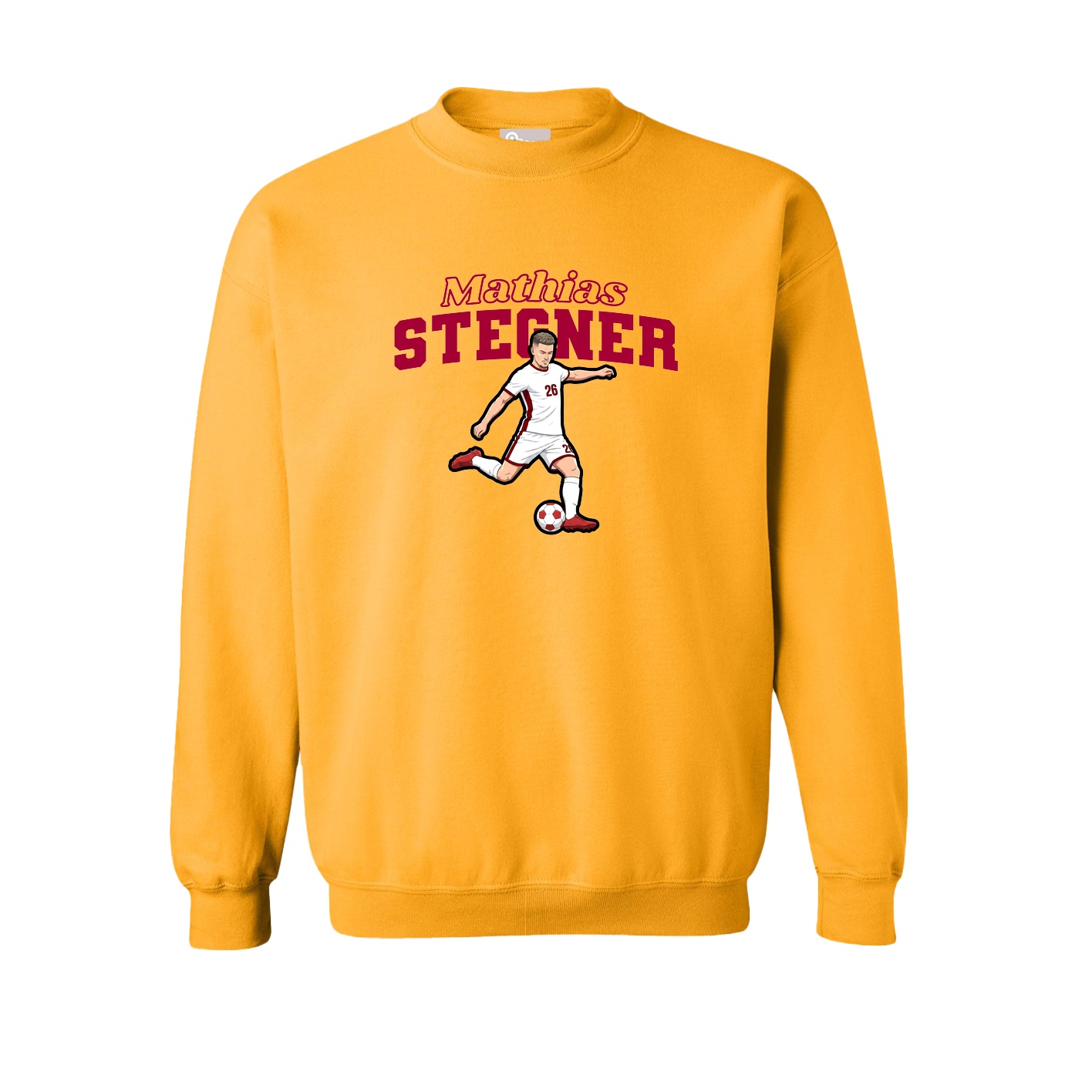 Fleece Crew — Name Arch in Gold
