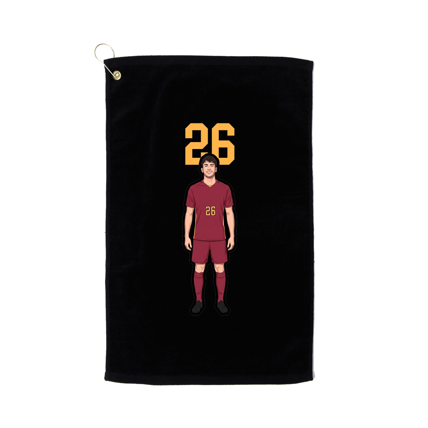 Golf Towel — Number Top in Black