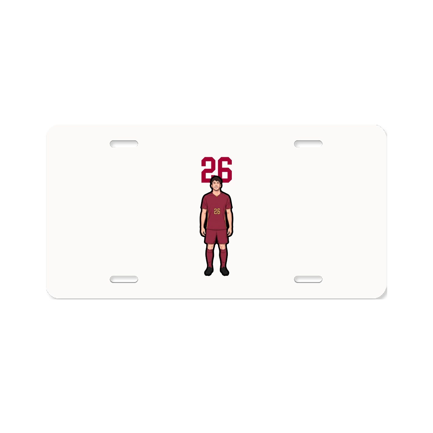 License Plate — Number Top in Classic