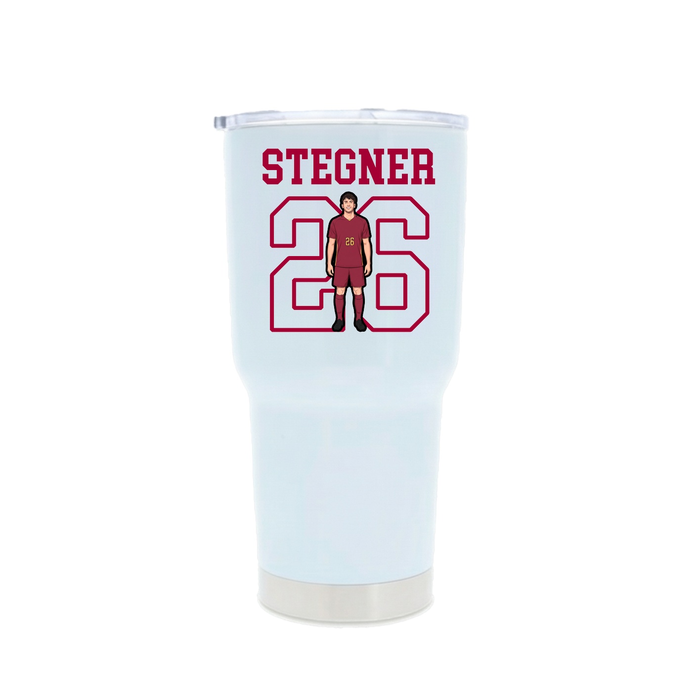 30oz Stainless Steel Tumbler — Shirsey in White