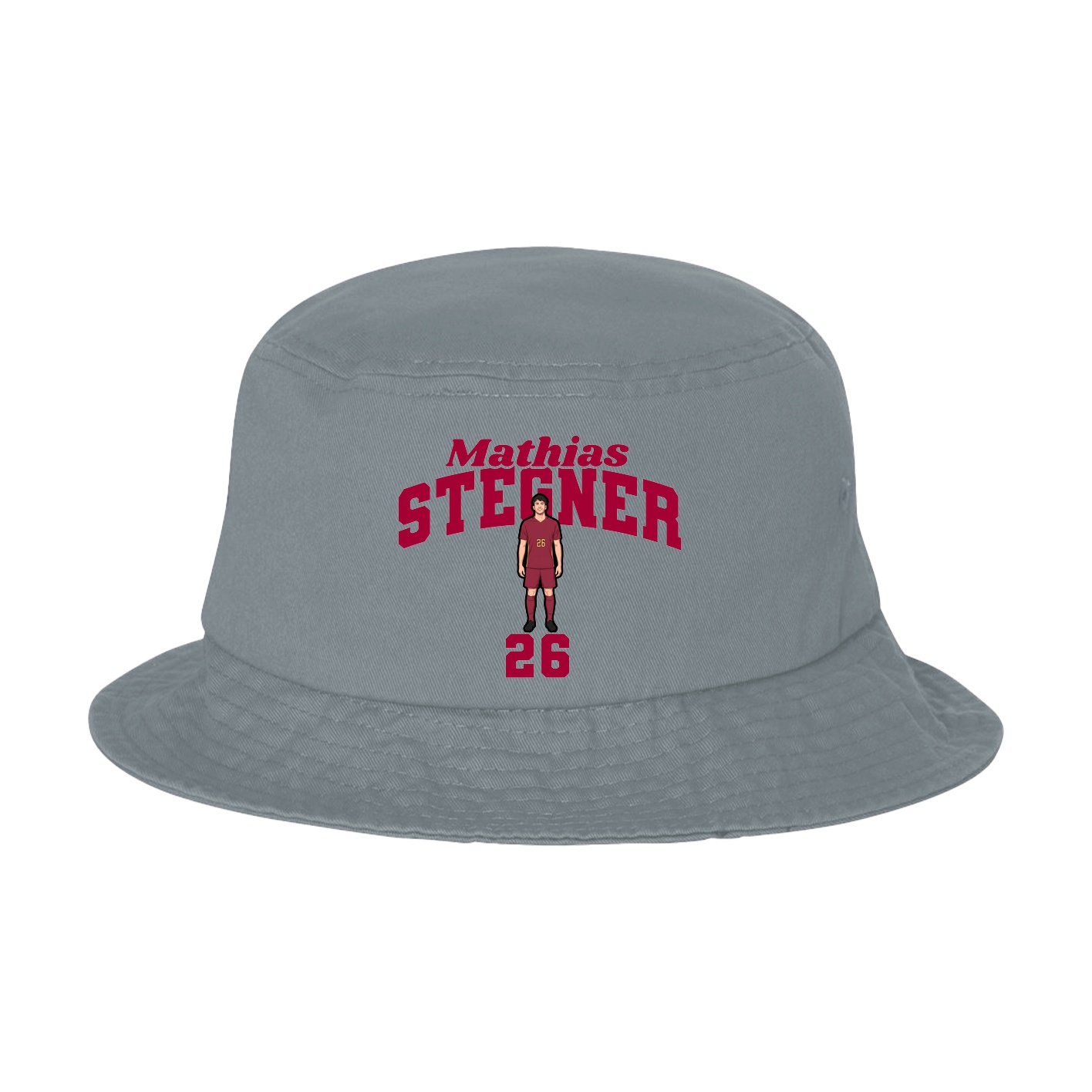 Bucket Cap — Signature Arch in Grey