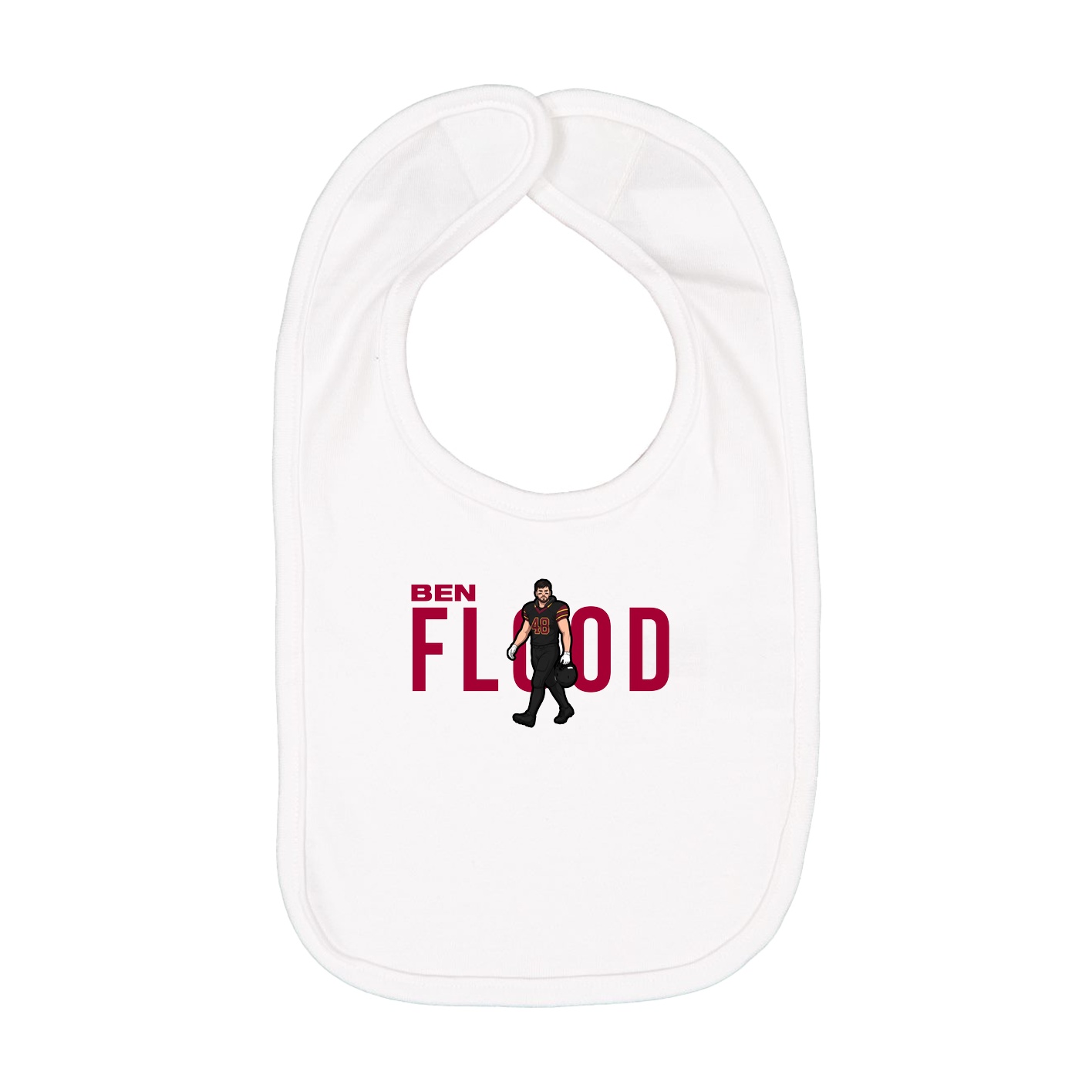 Infant Bib — Player Name in White