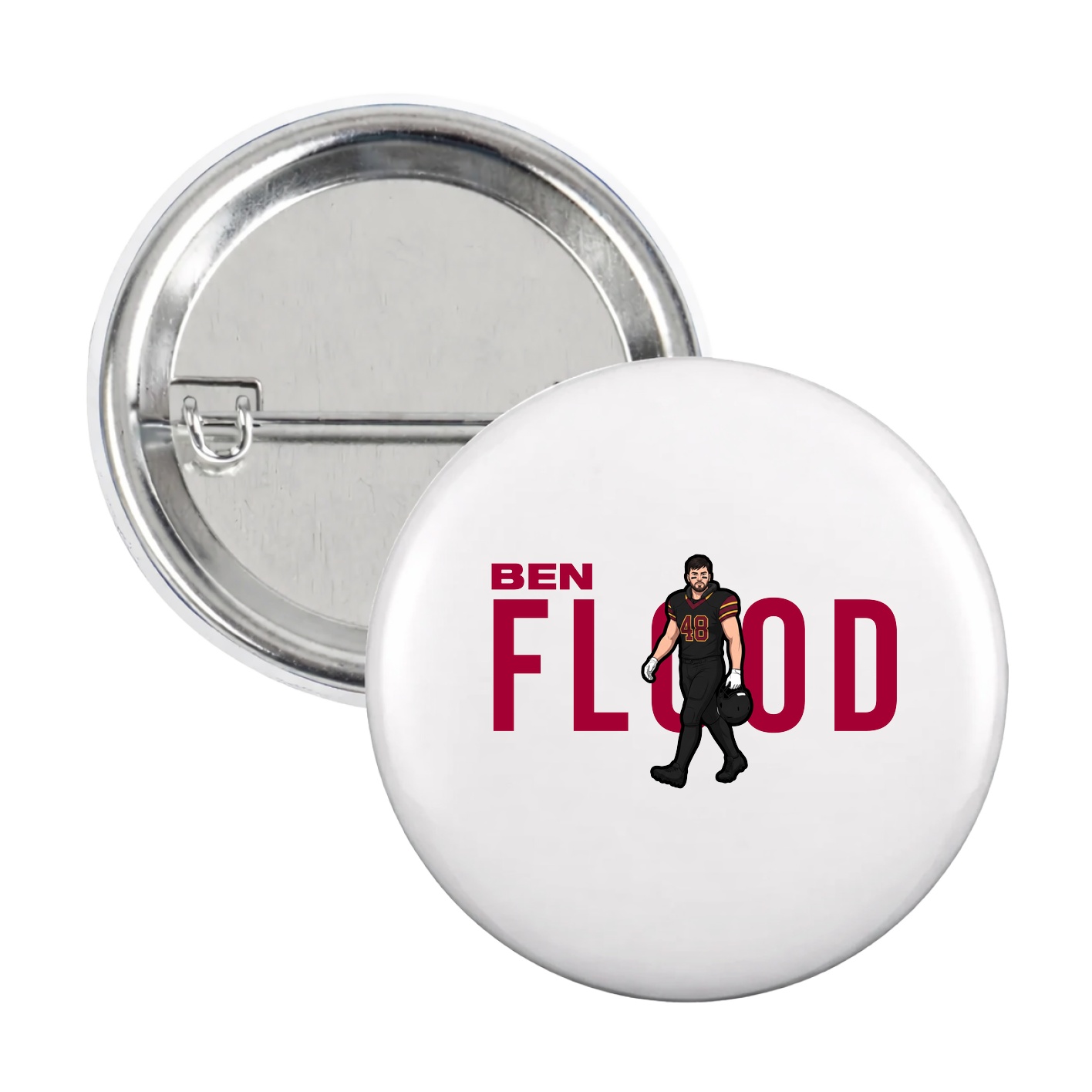 Game Day Button — Player Name in White