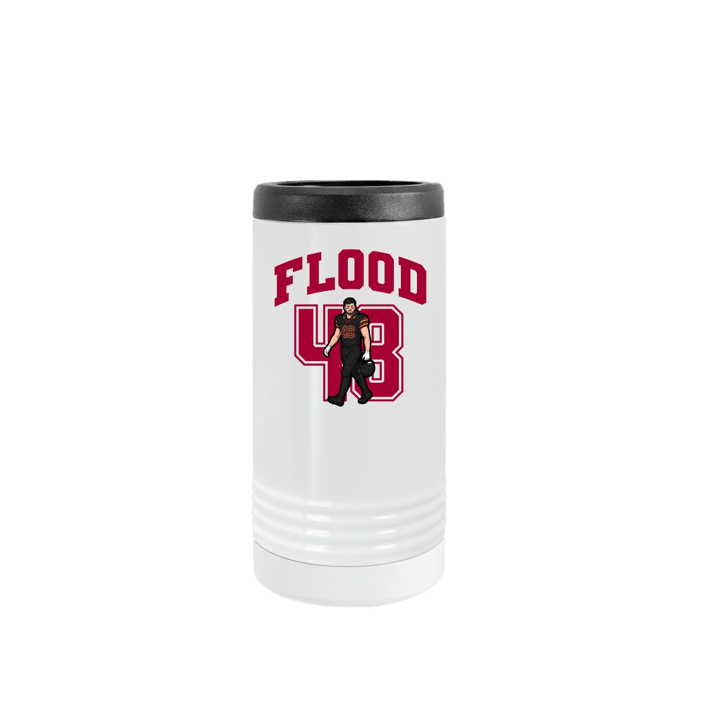 Slim Beverage Holder — Number in White