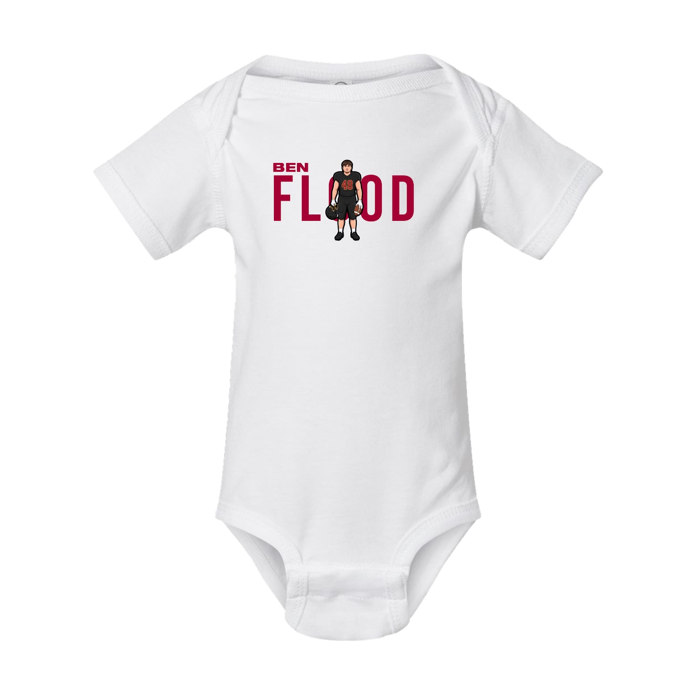 Baby Onesie — Player Name in White