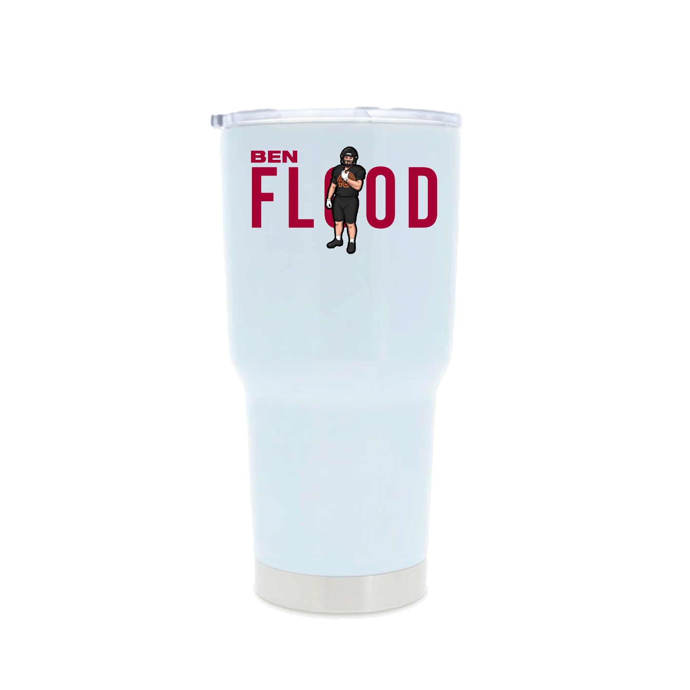30oz Stainless Steel Tumbler — Player Name in White