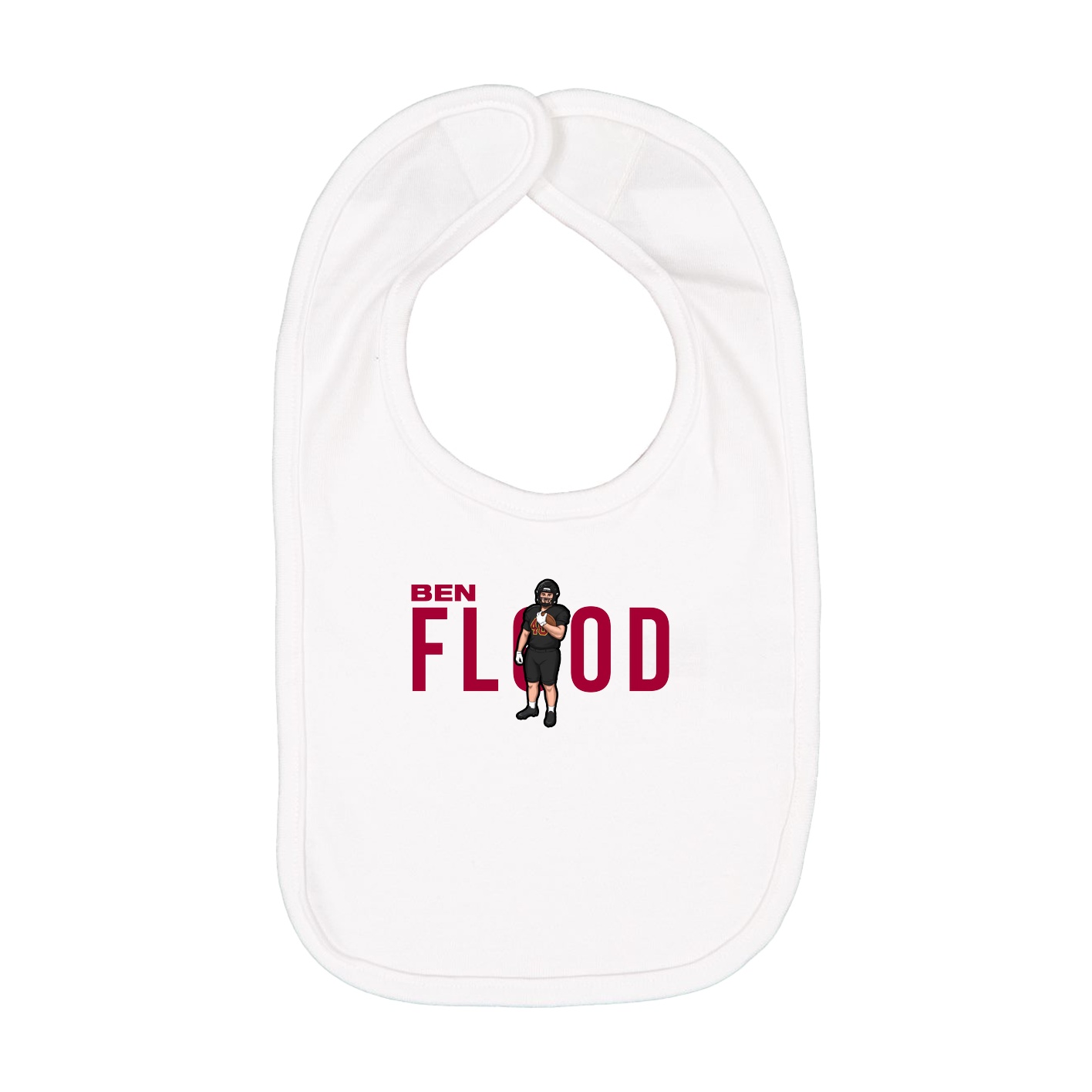 Infant Bib — Player Name in White