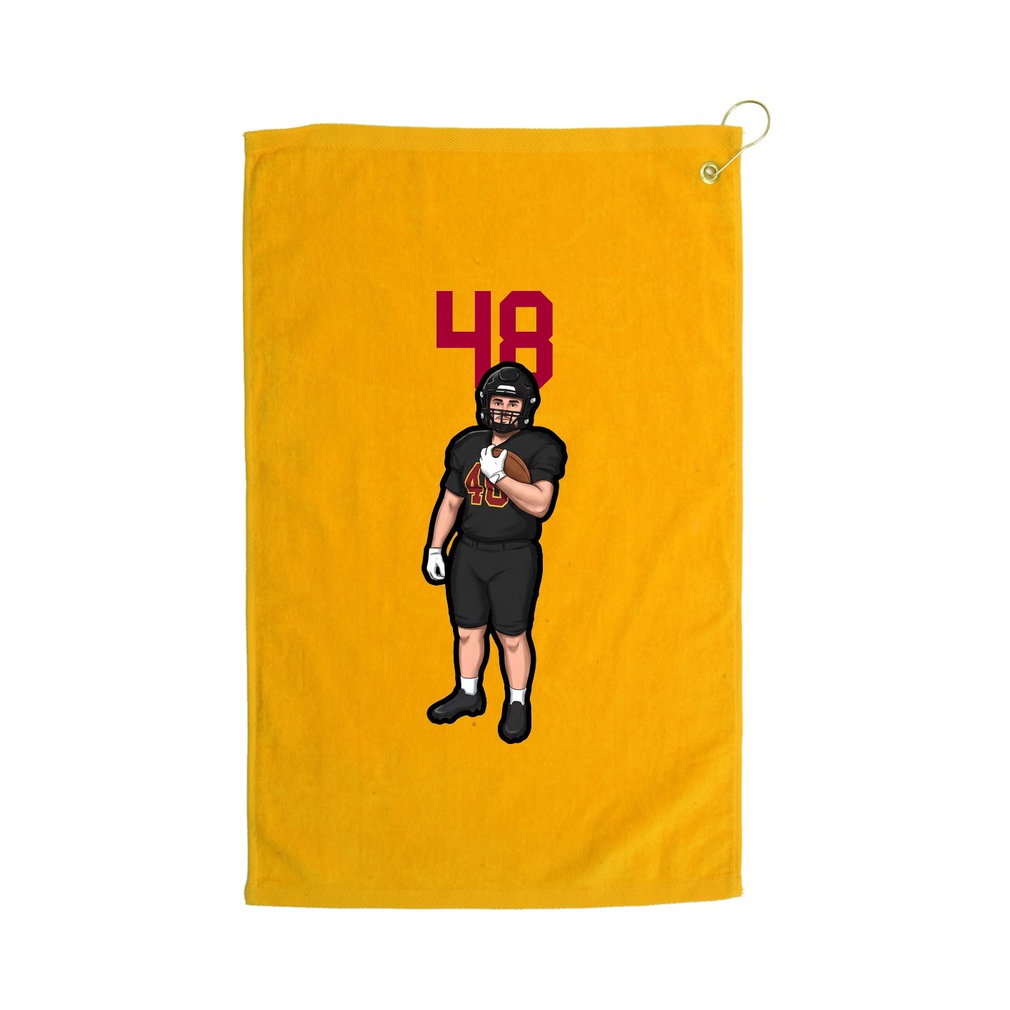 Golf Towel — Number Top in Gold