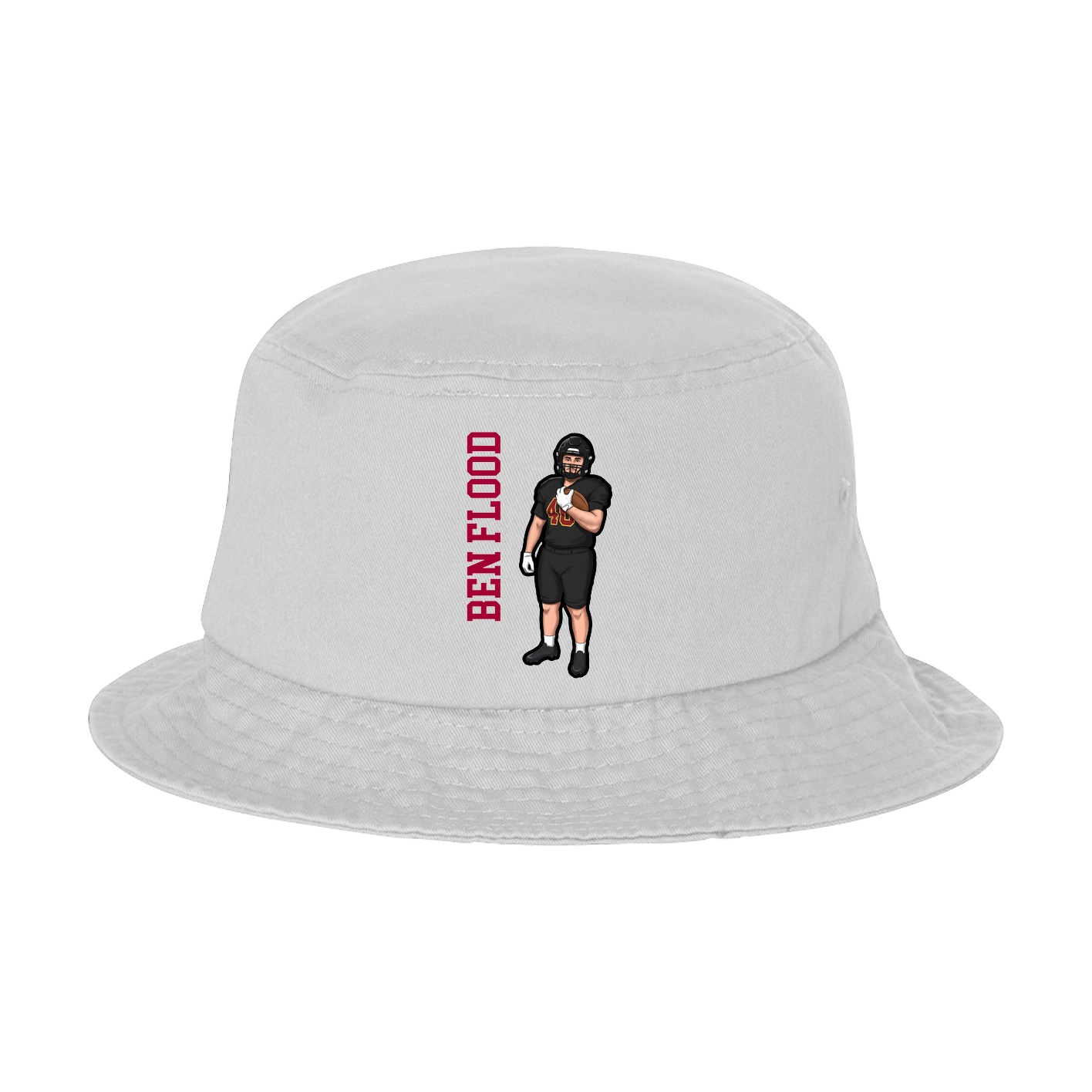 Bucket Cap — Name Vertical in White