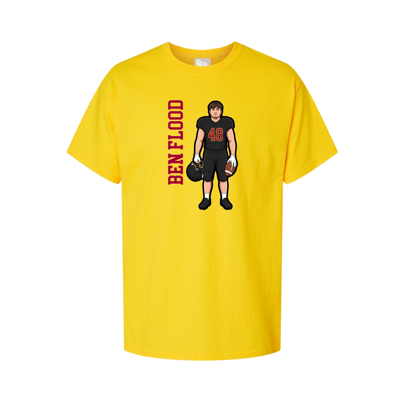 Youth Tee — Name Vertical in Gold