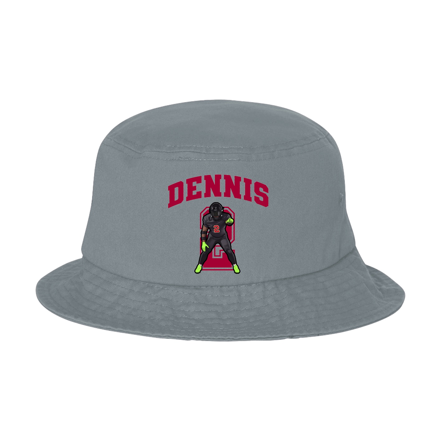 Bucket Cap — Number in Grey
