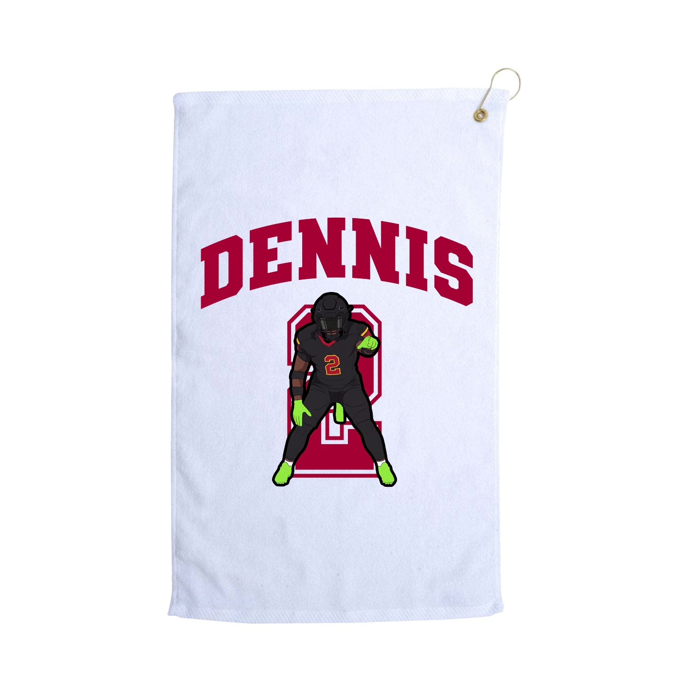Golf Towel — Number in White