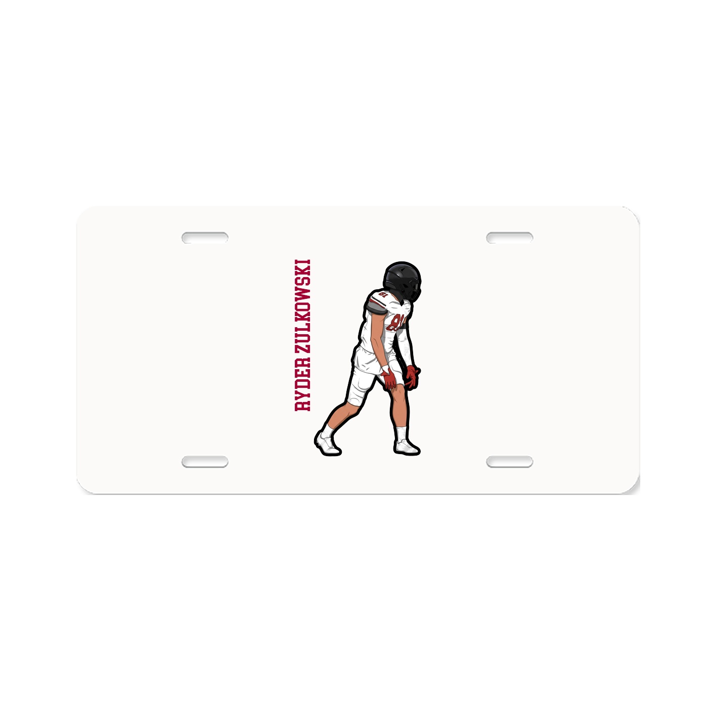 License Plate — Name Vertical in Classic