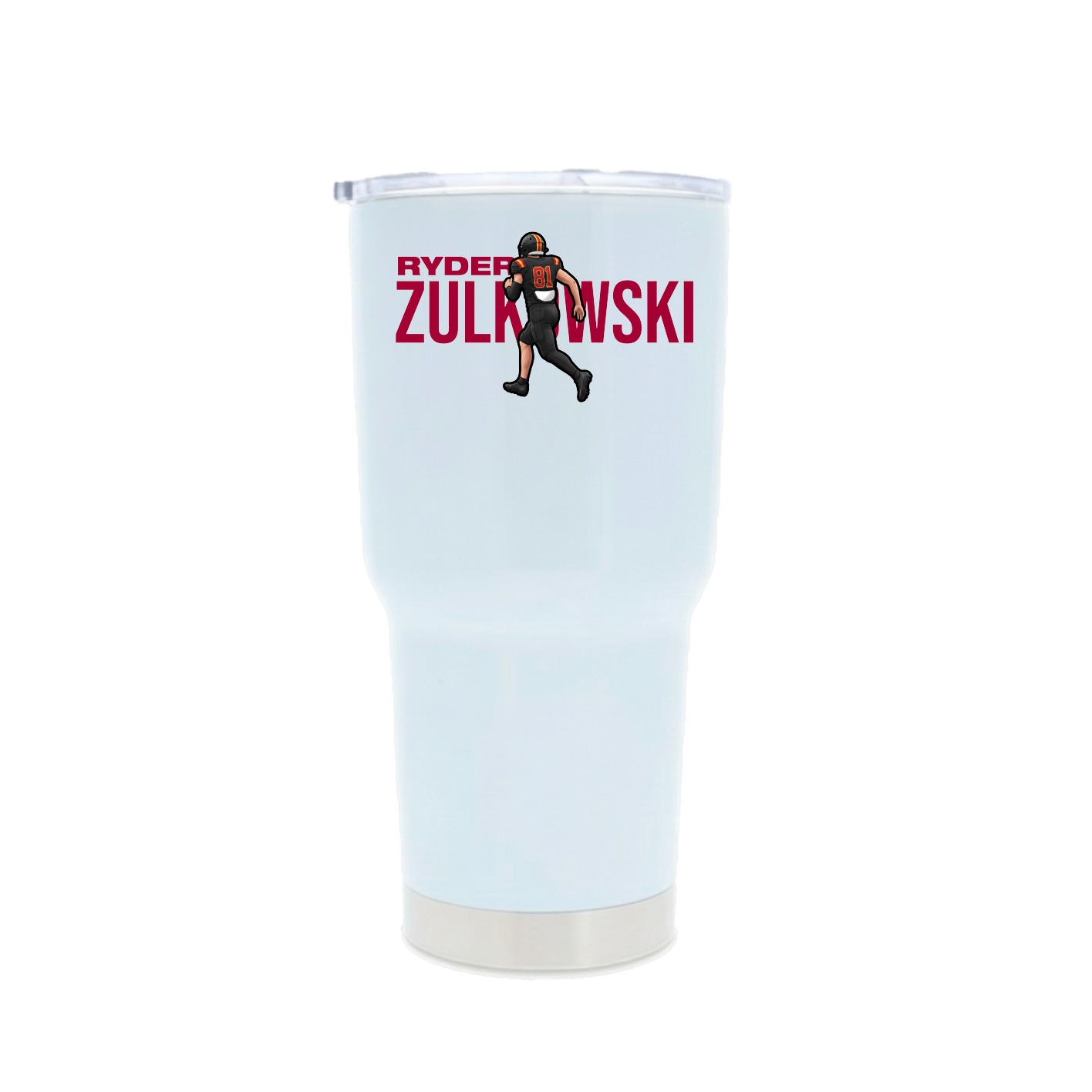 30oz Stainless Steel Tumbler — Player Name in White