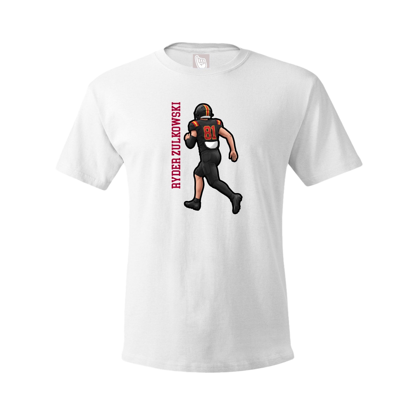 Tee — Name Vertical in White
