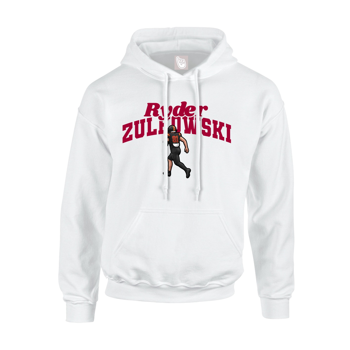 Hoodie — Signature Arch in White