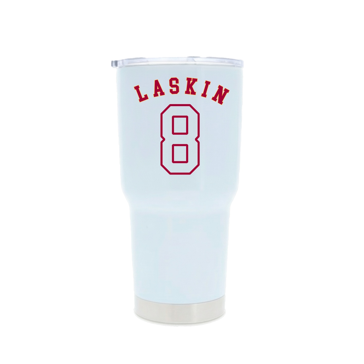 30oz Stainless Steel Tumbler — Shirsey Arch in White