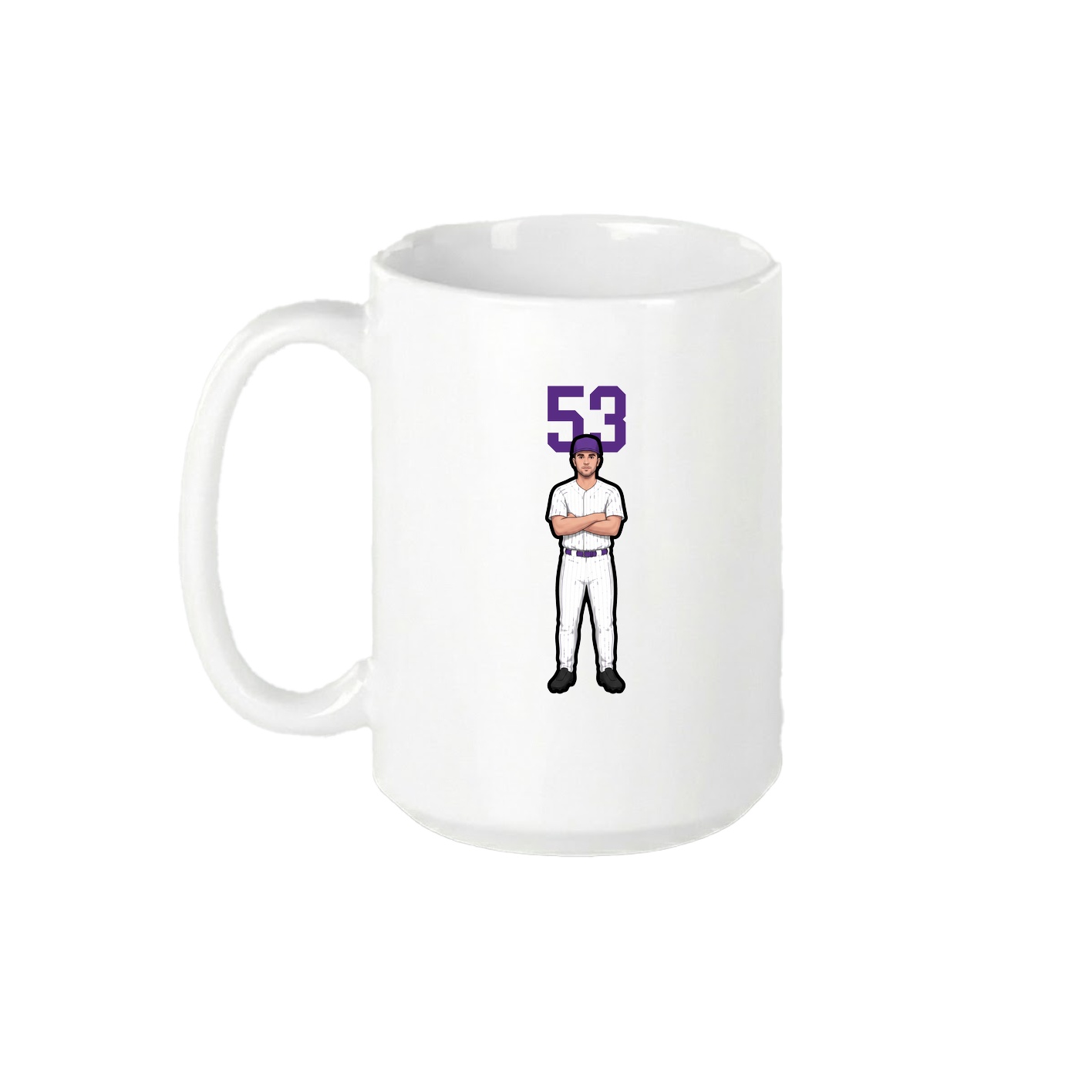 15oz Coffee Mug — Number Top in White