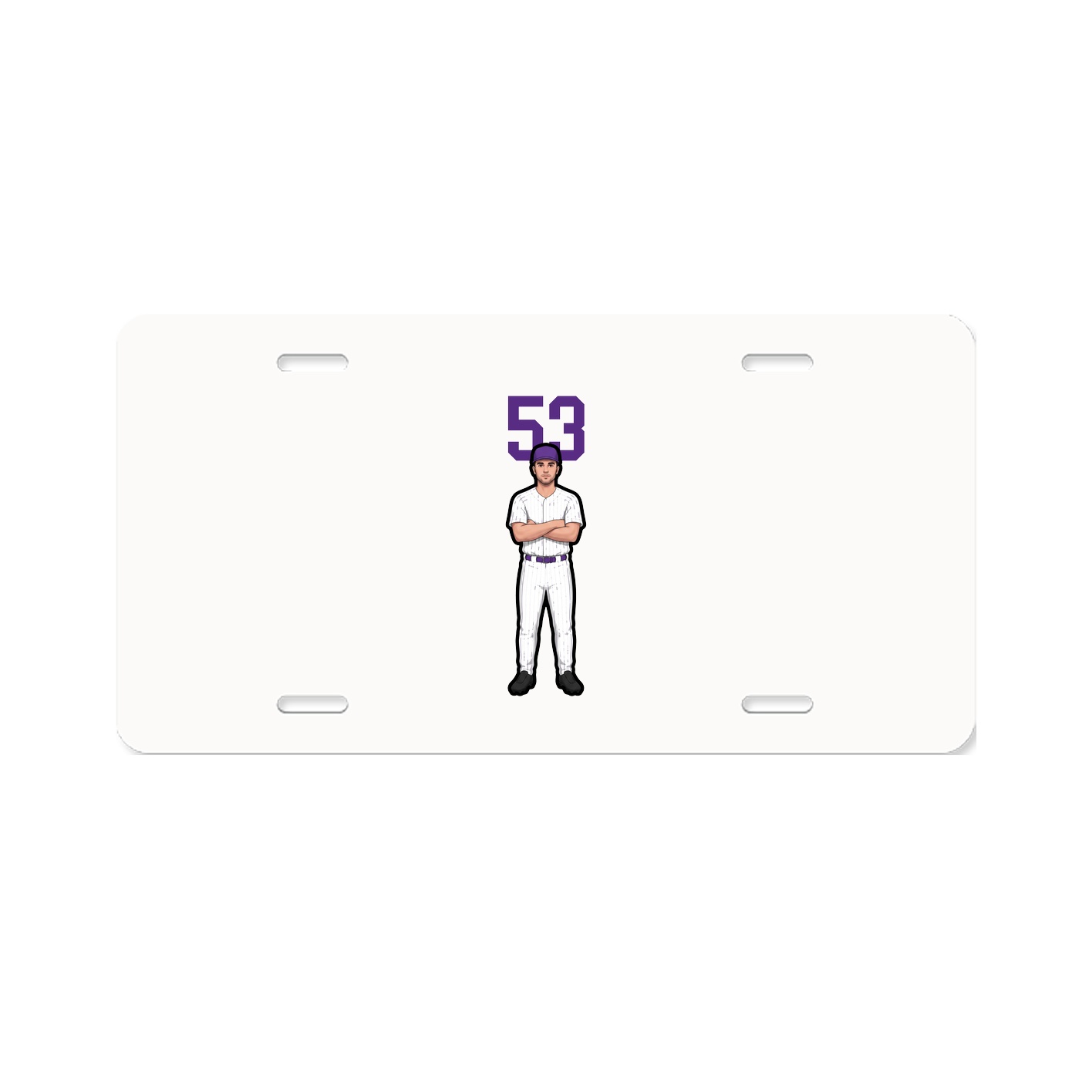 License Plate — Number Top in Classic