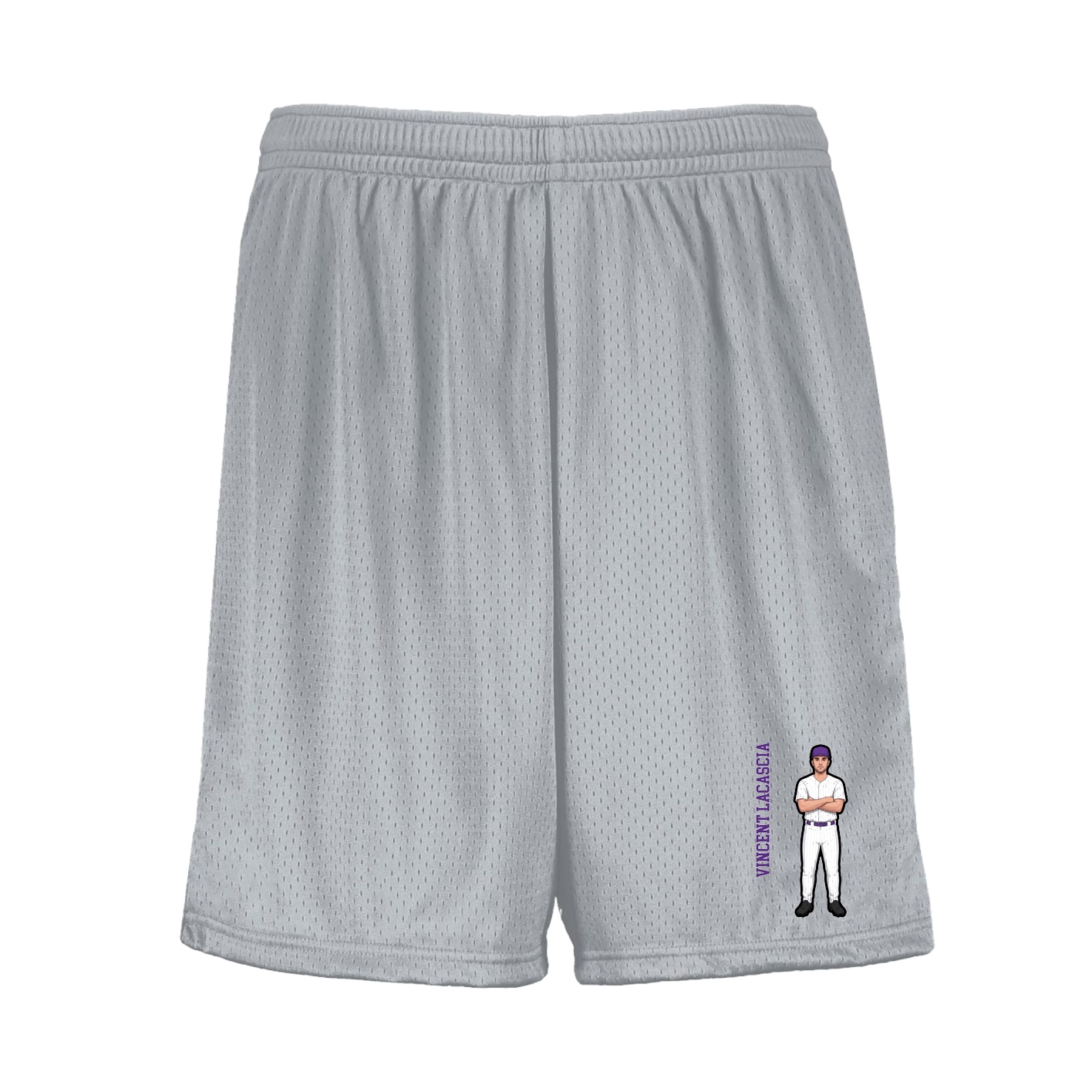 Shorts — Name Vertical in Silver