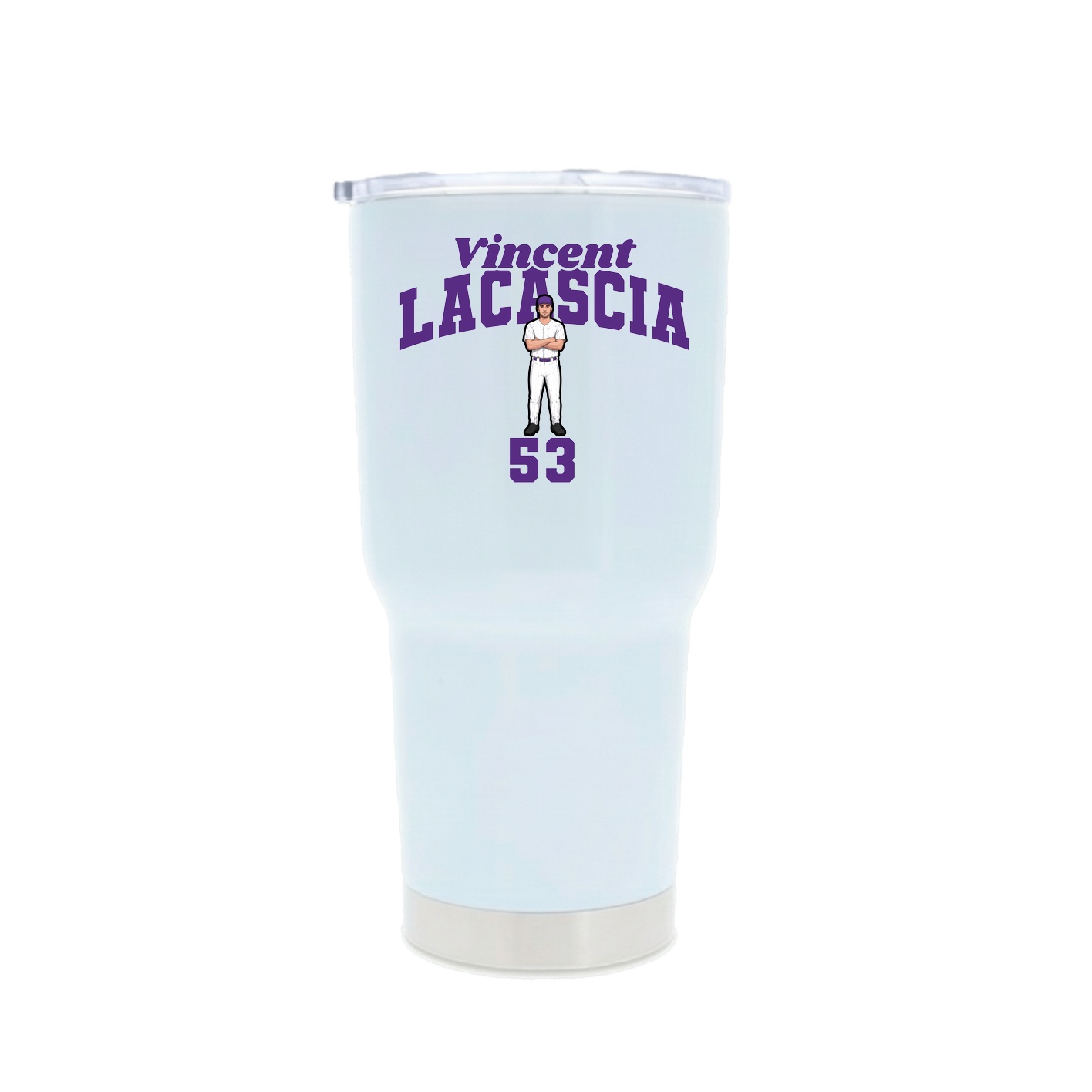 30oz Stainless Steel Tumbler — Signature Arch in White