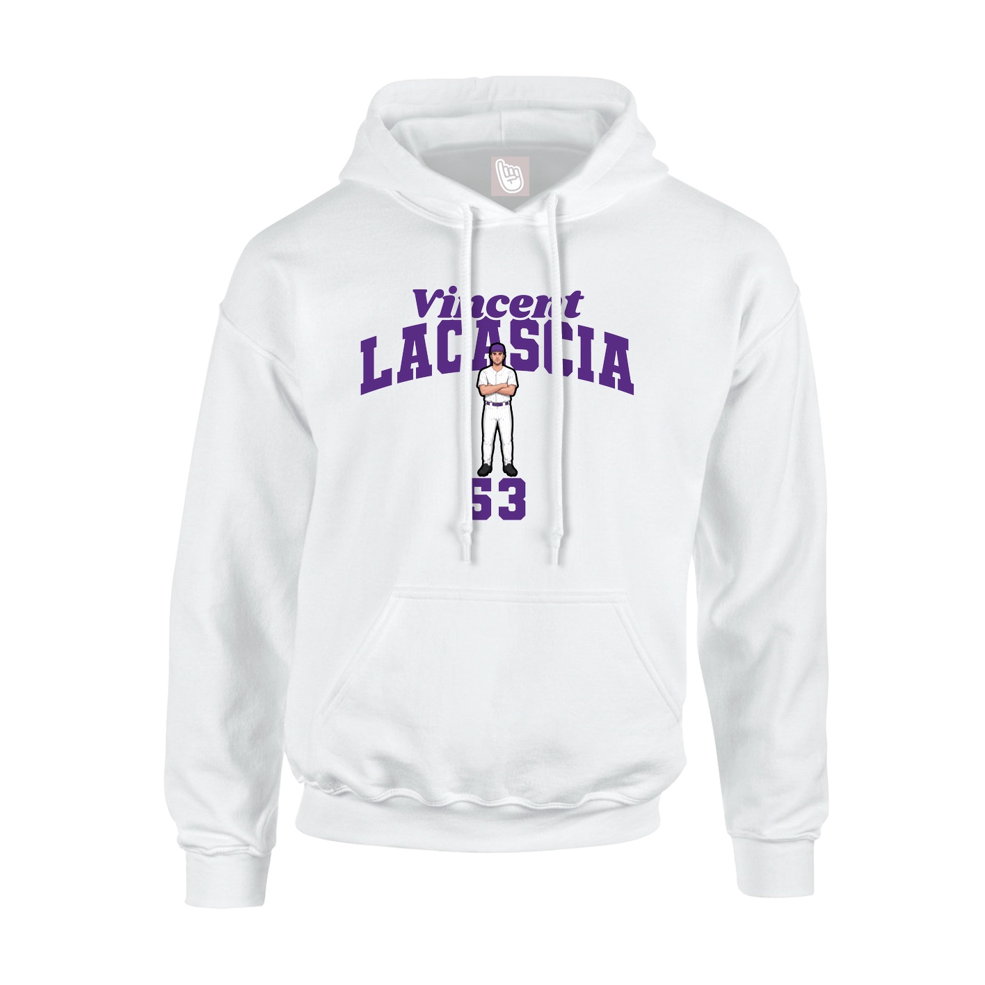 Hoodie — Signature Arch in White