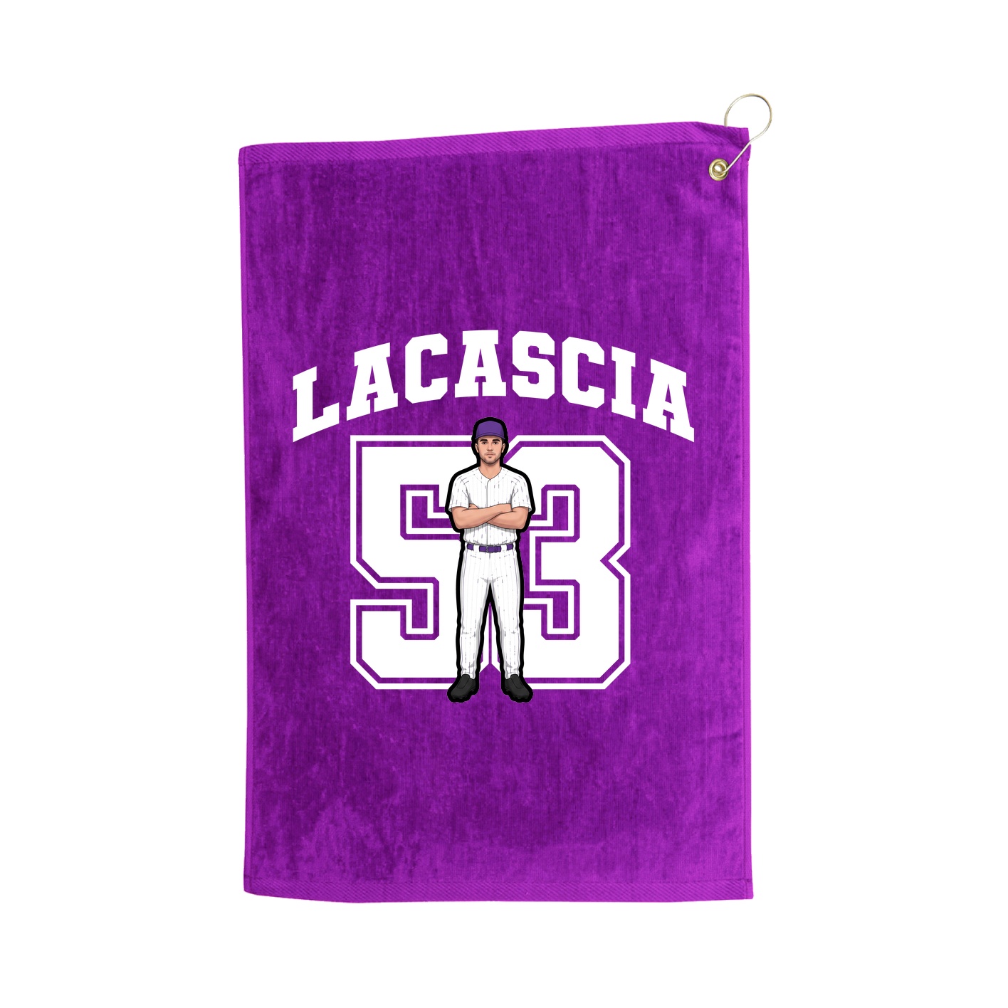 Golf Towel — Number in Purple