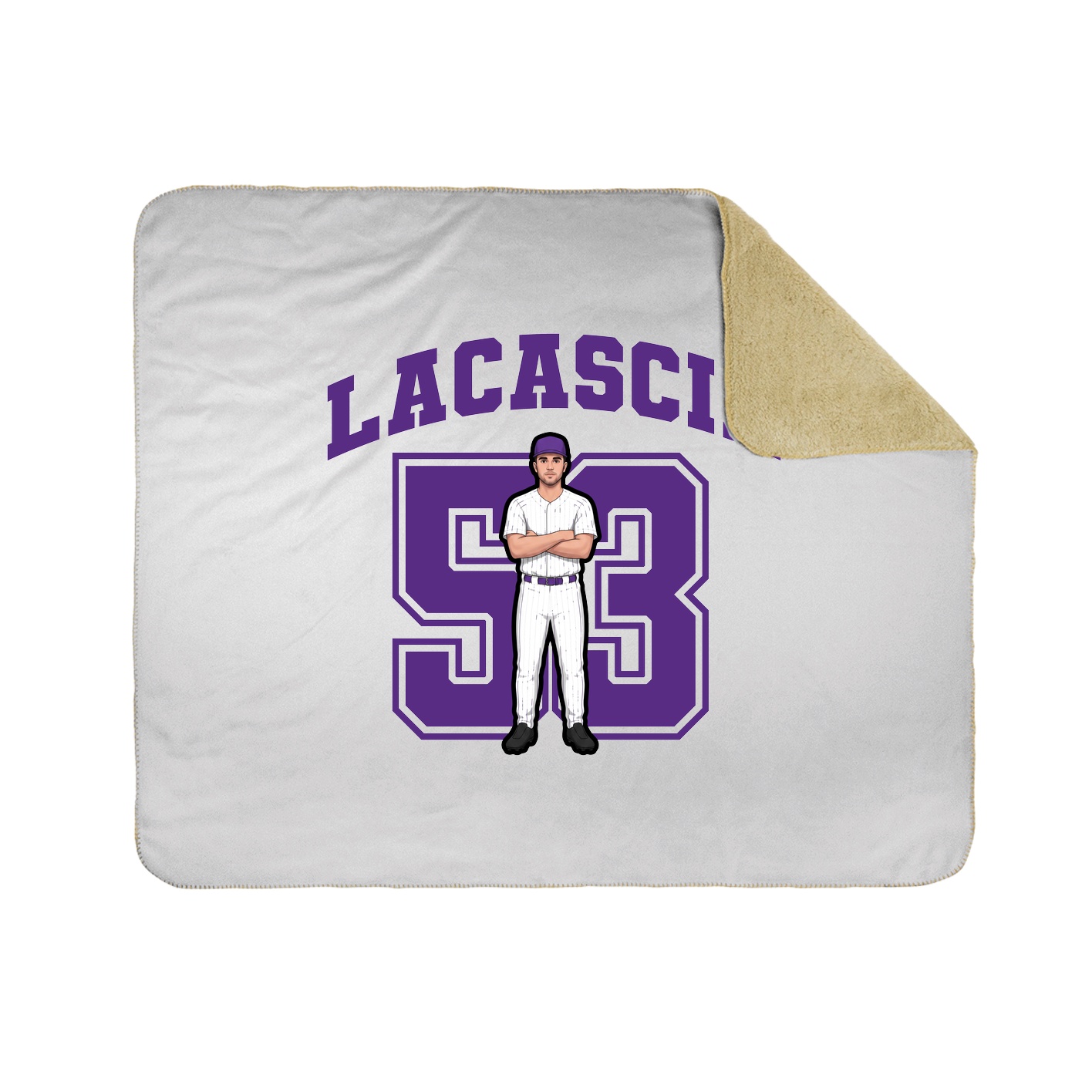 Throw Blanket — Number in White