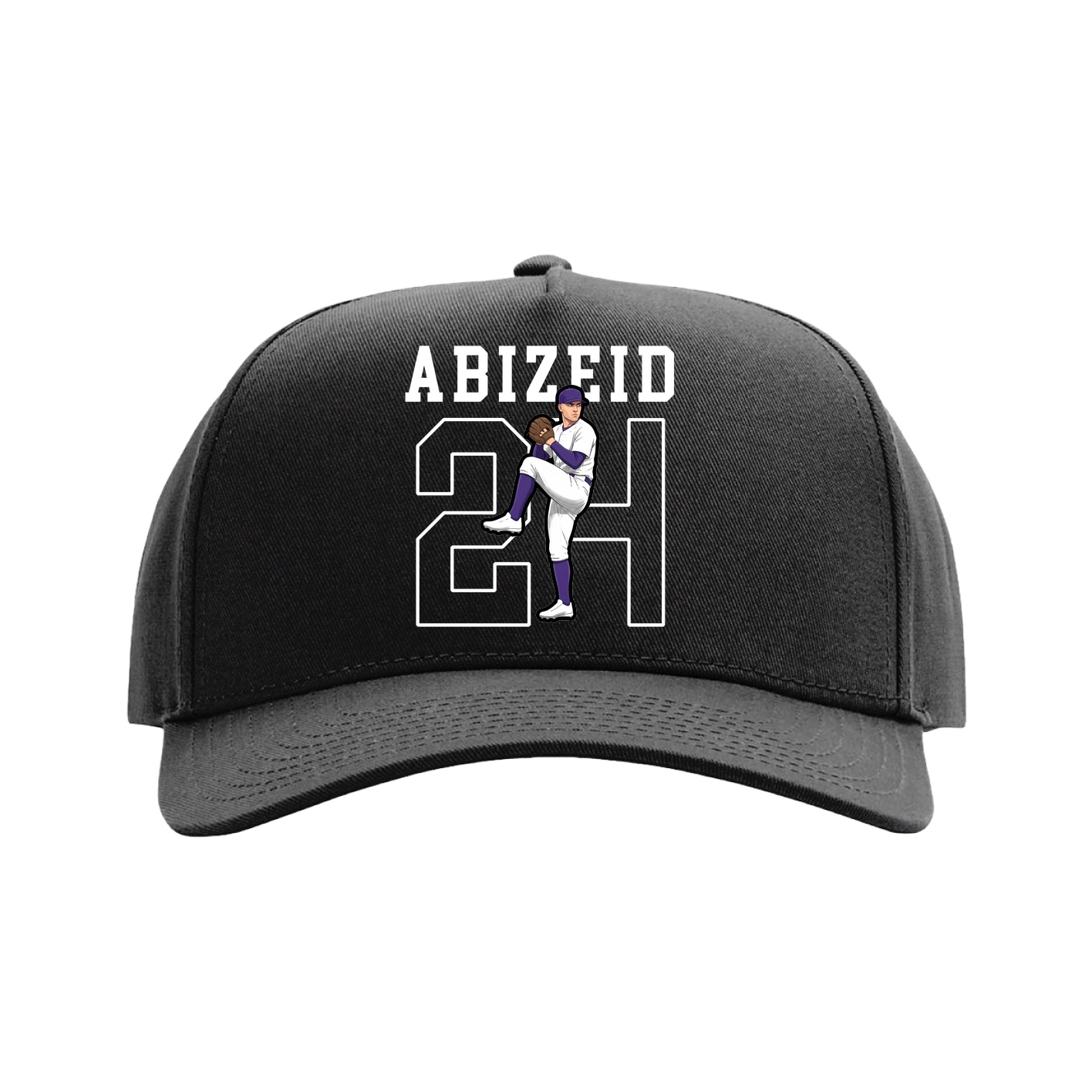 Full Fabric Five-Panel Champ Cap — Shirsey in Black