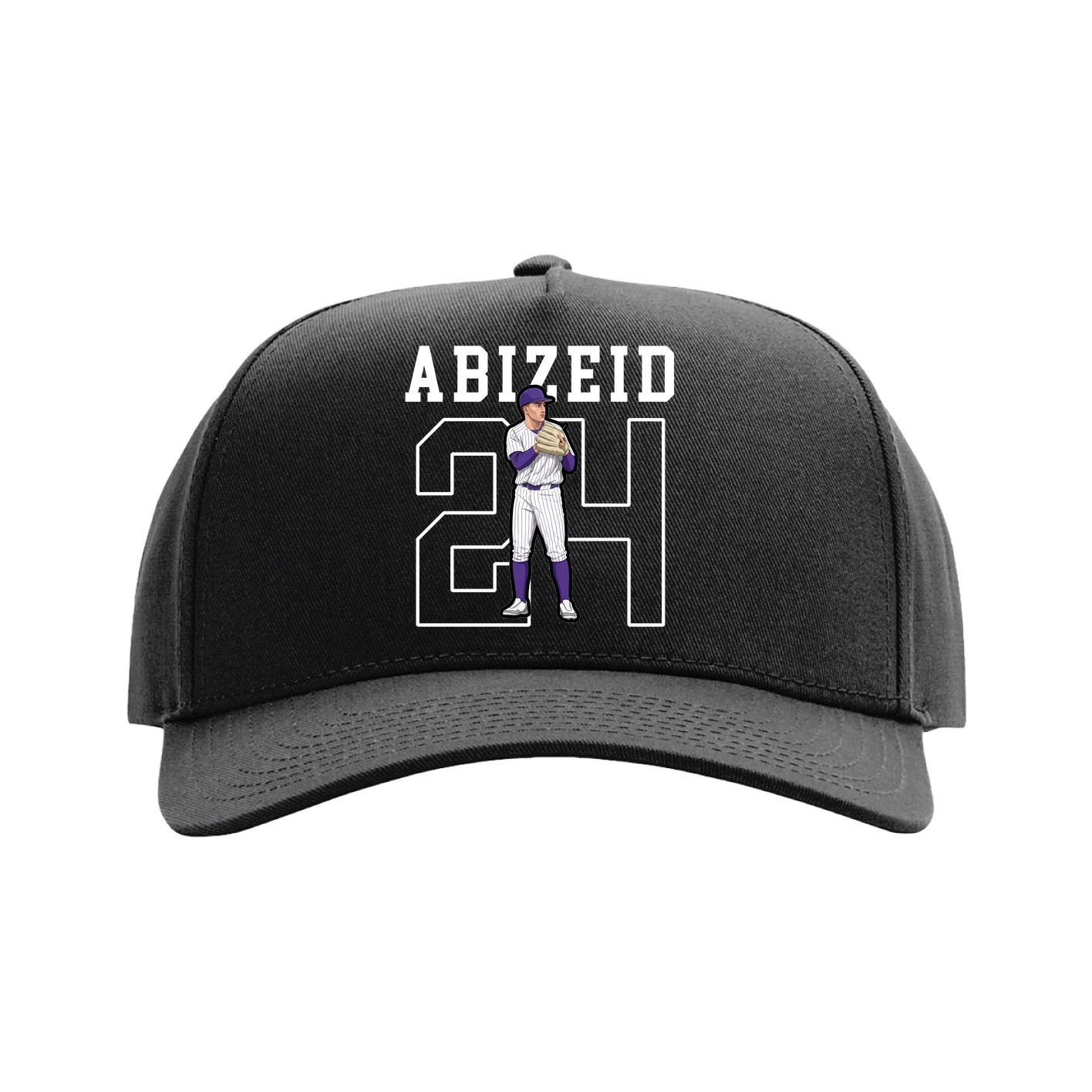 Full Fabric Five-Panel Champ Cap — Shirsey in Black