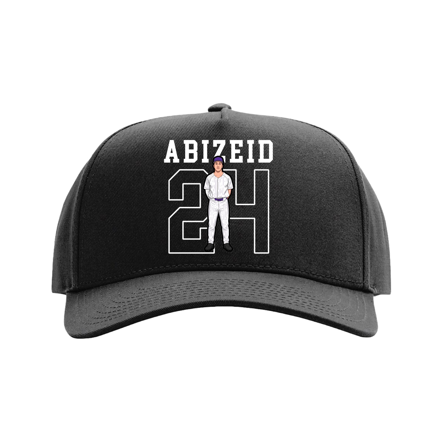 Full Fabric Five-Panel Champ Cap — Shirsey in Black