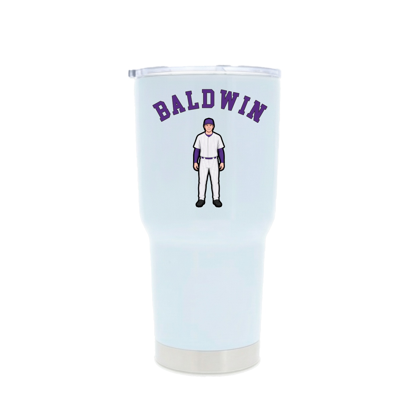 30oz Stainless Steel Tumbler — Shirsey Arch in White