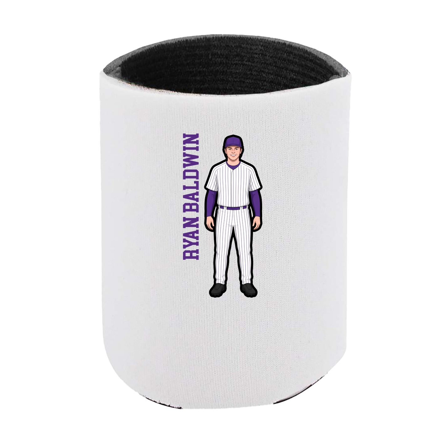 Can Holder — Name Vertical in White