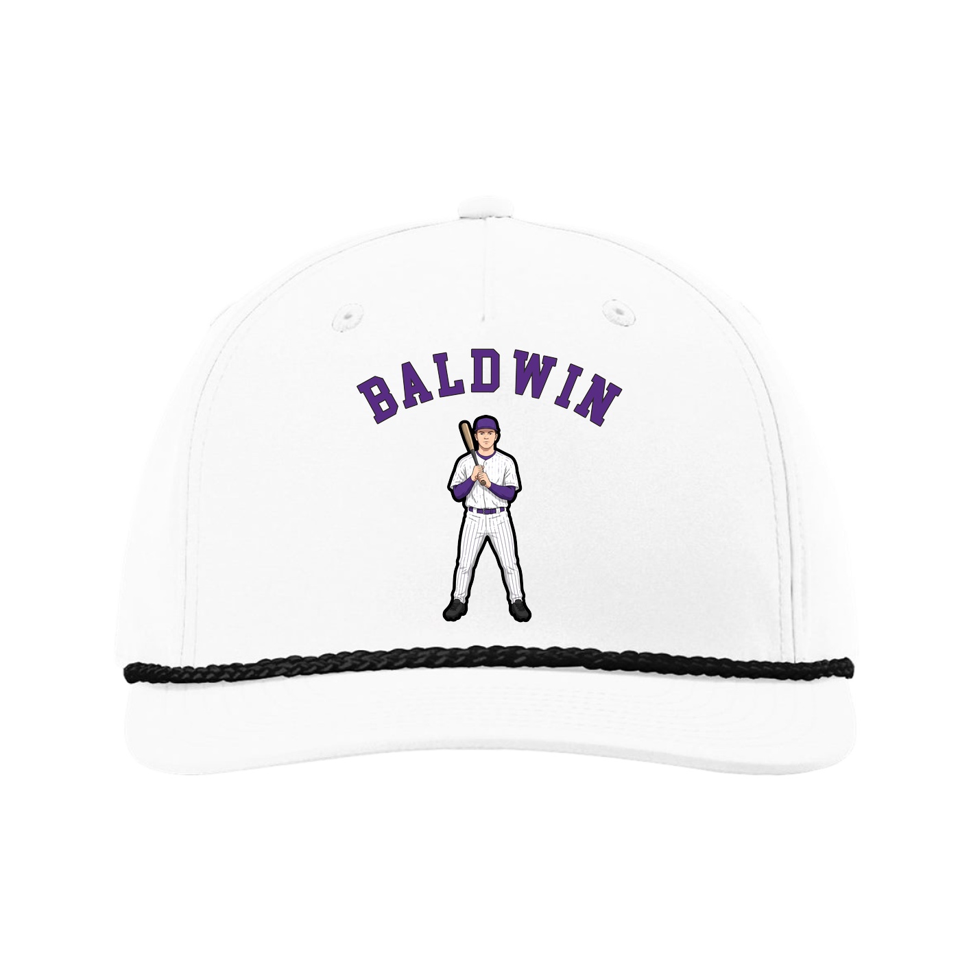 Five-Panel Classic Rope Cap — Shirsey Arch in White