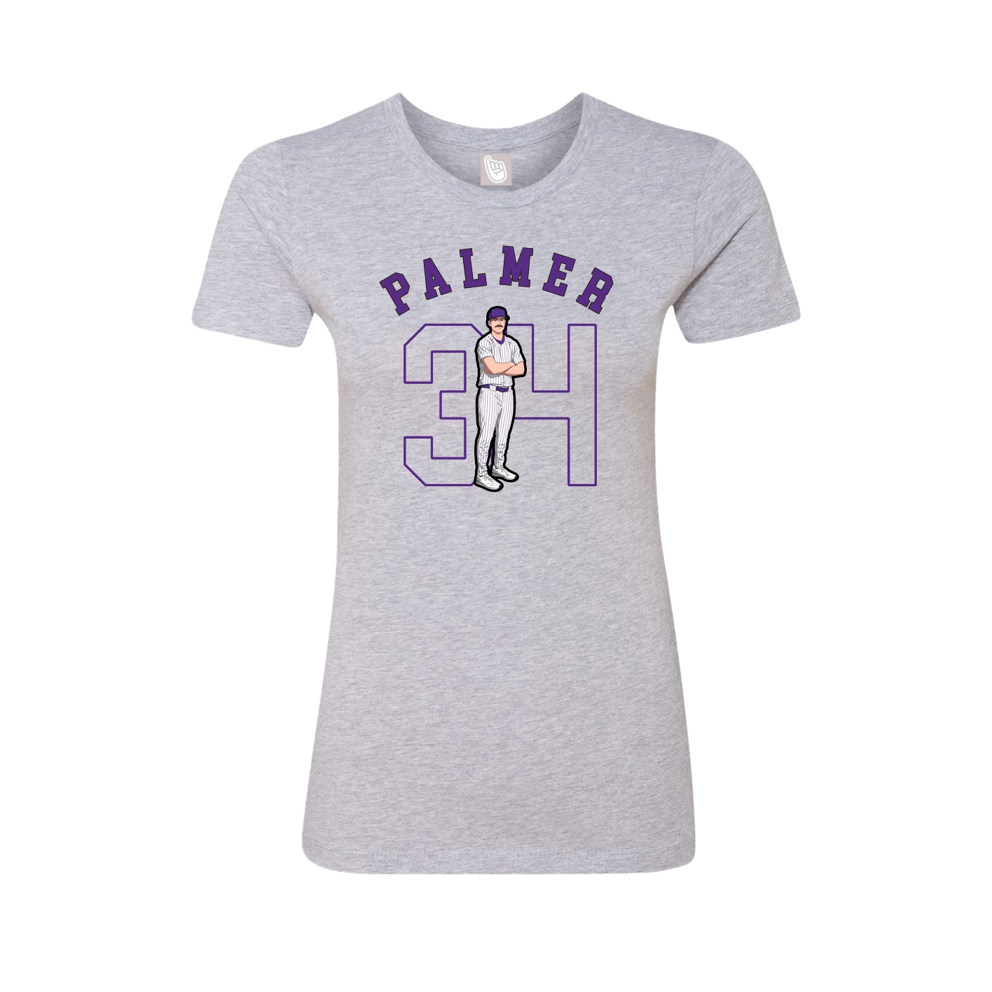 Fitted Women's Tee — Shirsey Arch in Grey