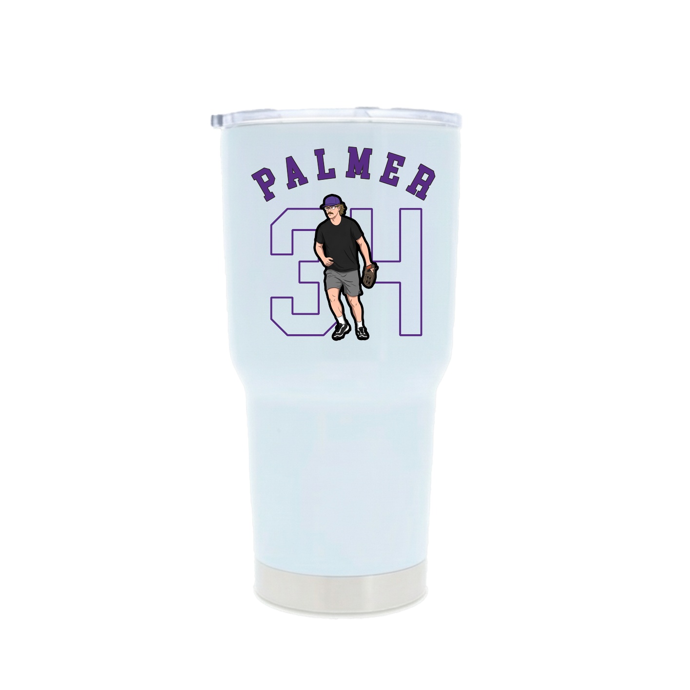 30oz Stainless Steel Tumbler — Shirsey Arch in White