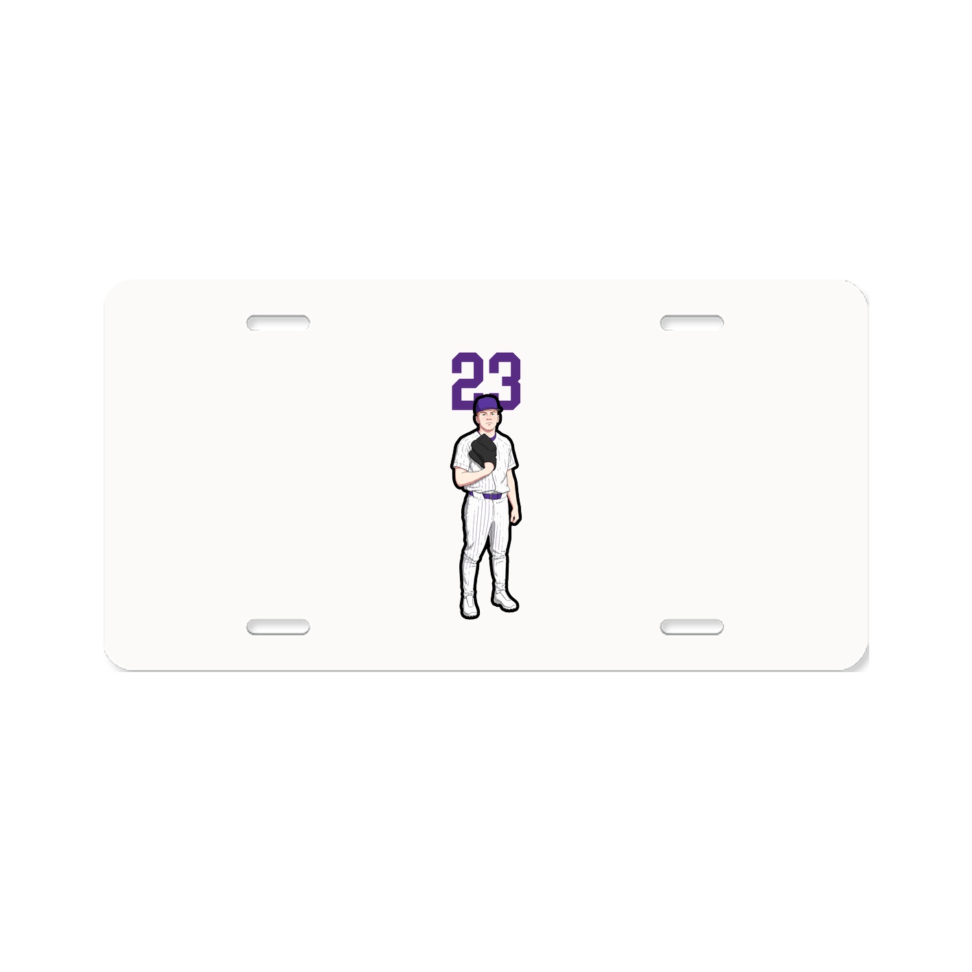 License Plate — Number Top in Classic