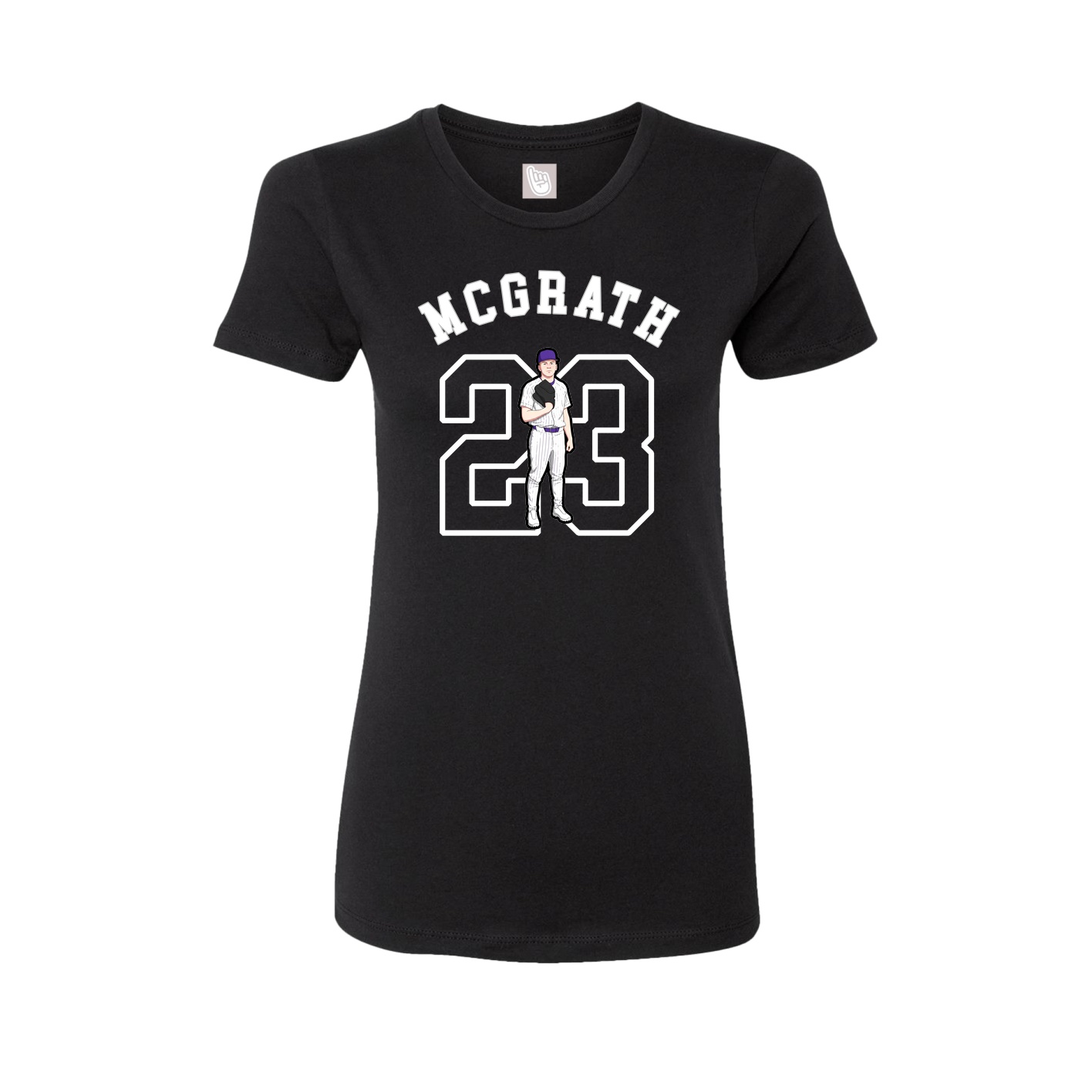 Fitted Women's Tee — Shirsey Arch in Black