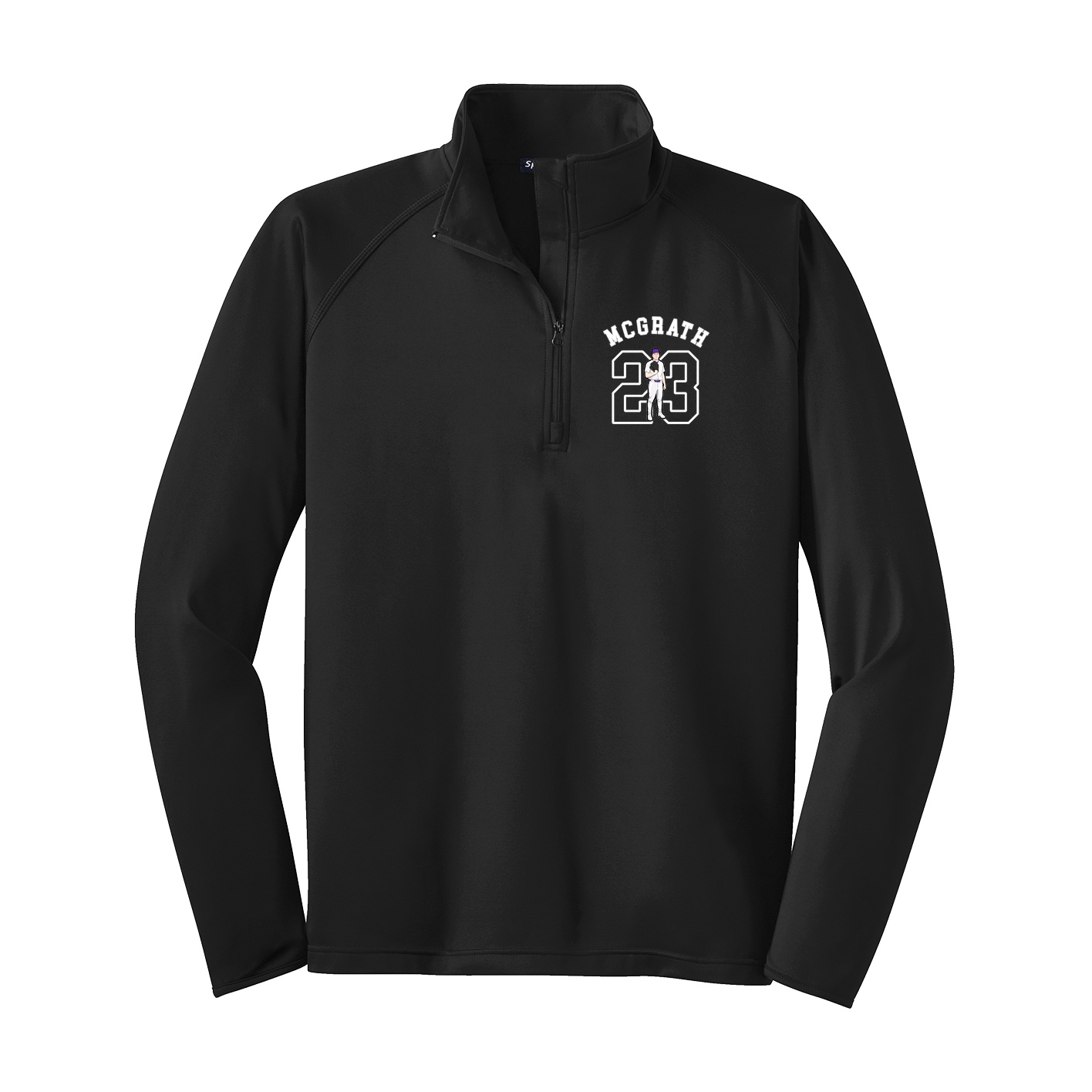 Q-Zip Pullover — Shirsey Arch in Black